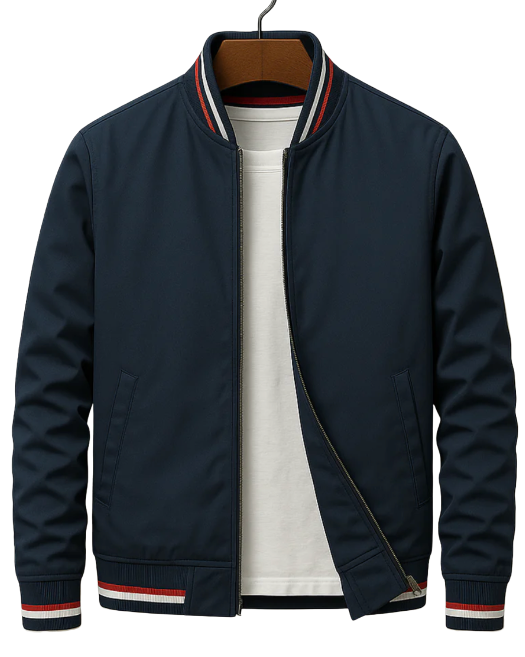 Alex | Elegant Striped Bomber
