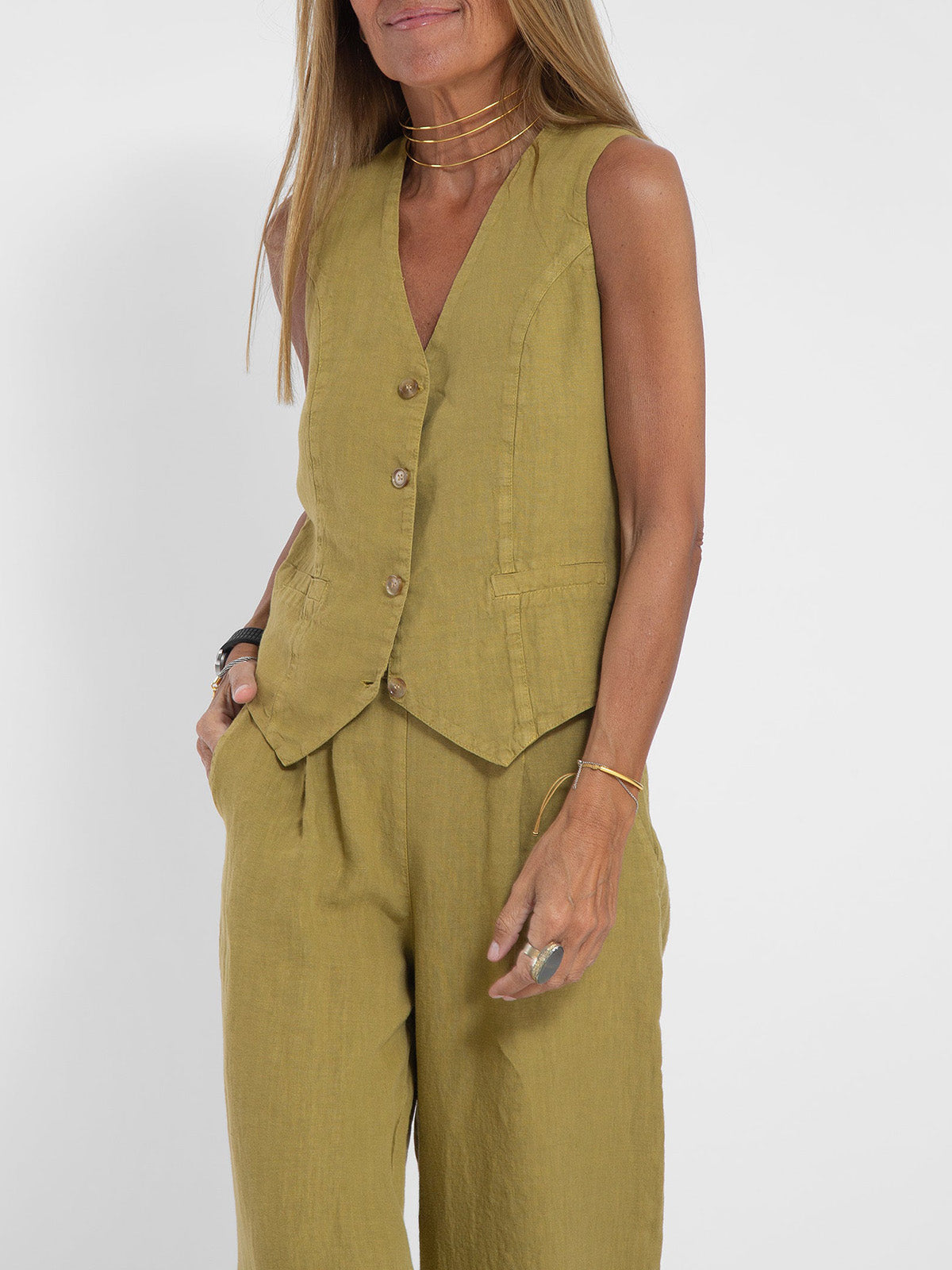 Aira | Chic Vest & Wide Pants