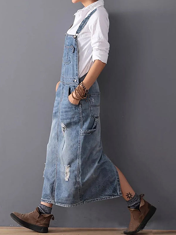 Sophie | Denim Dress with Slit