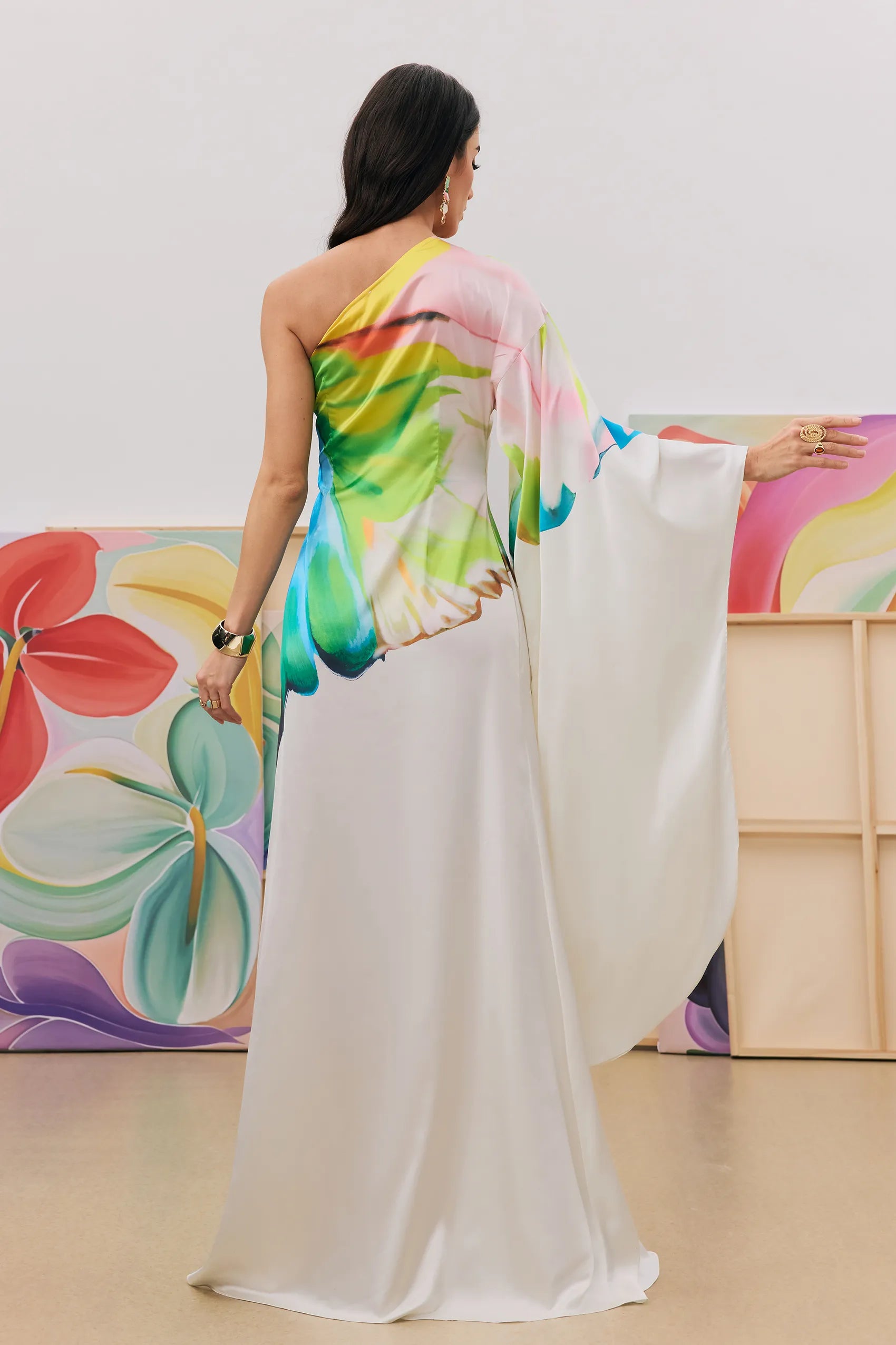 Florence | Hand-Painted Cream Dress