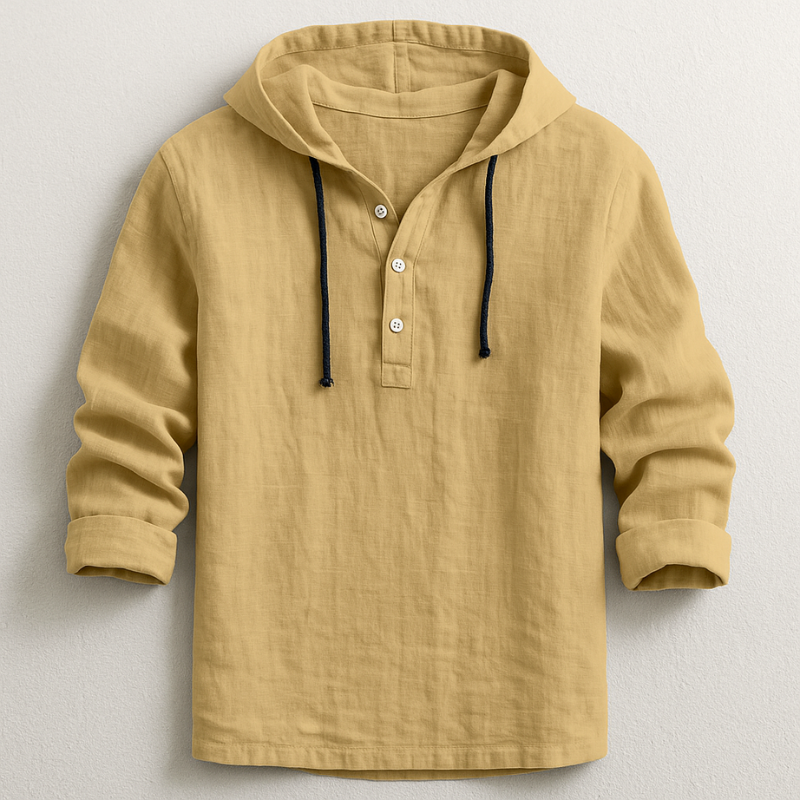 Louis | Linen Hooded Shirt