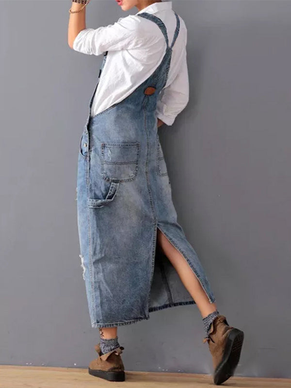 Sophie | Denim Dress with Slit