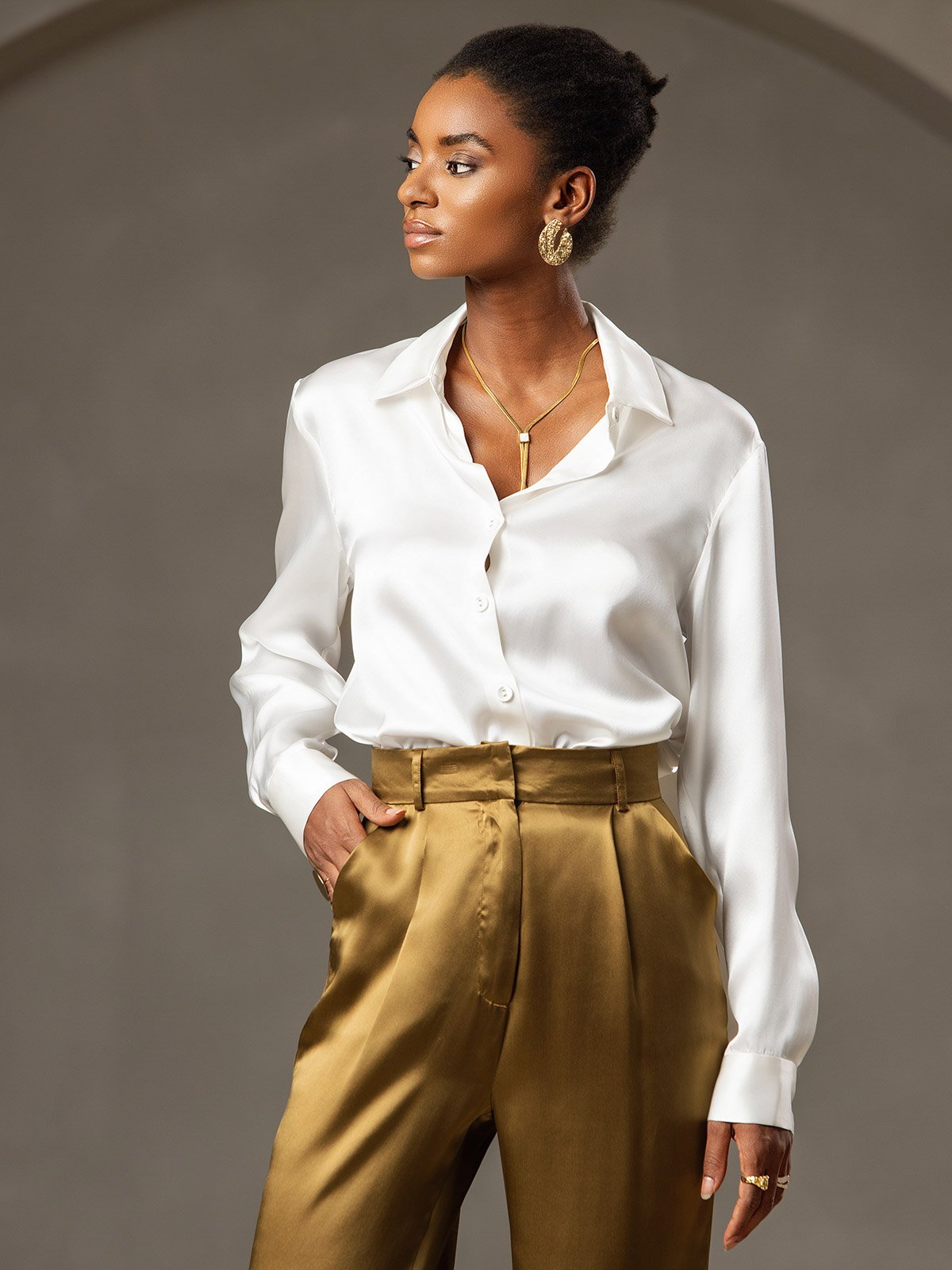 Sophia | Classic Silk Trousers