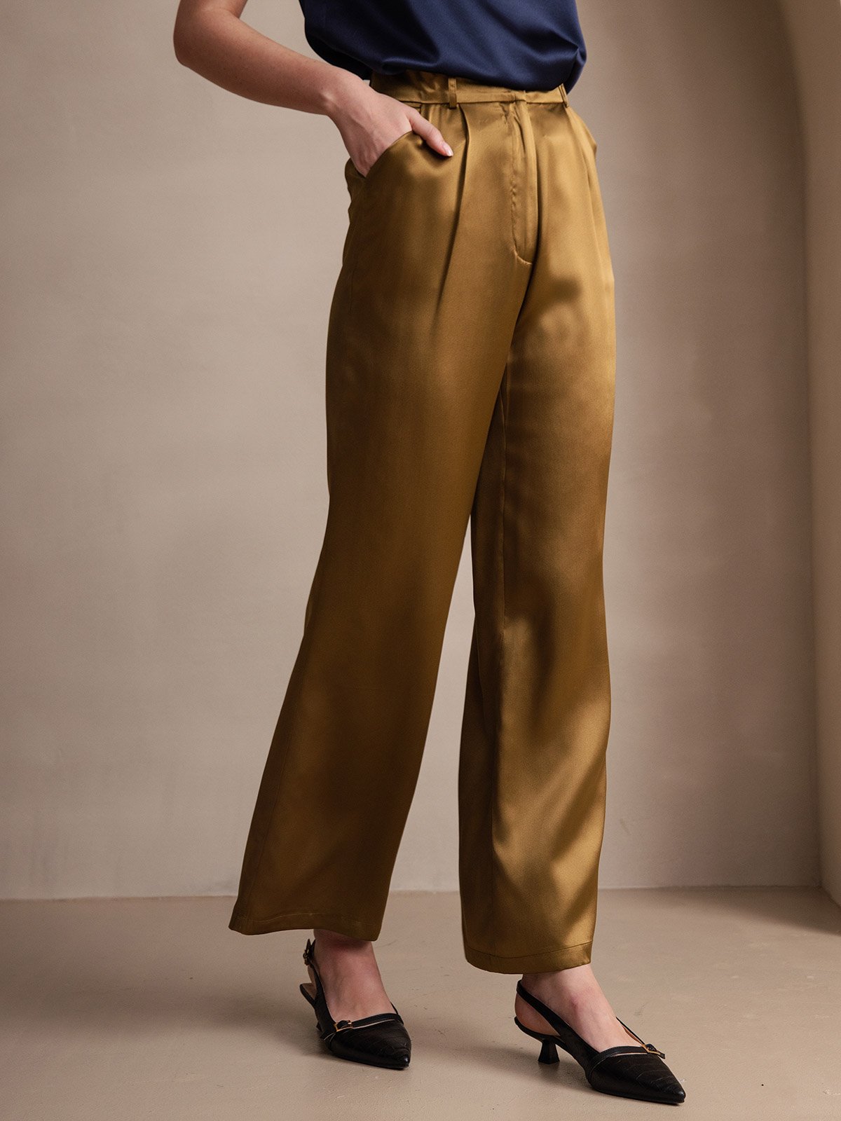 Sophia | Classic Silk Trousers