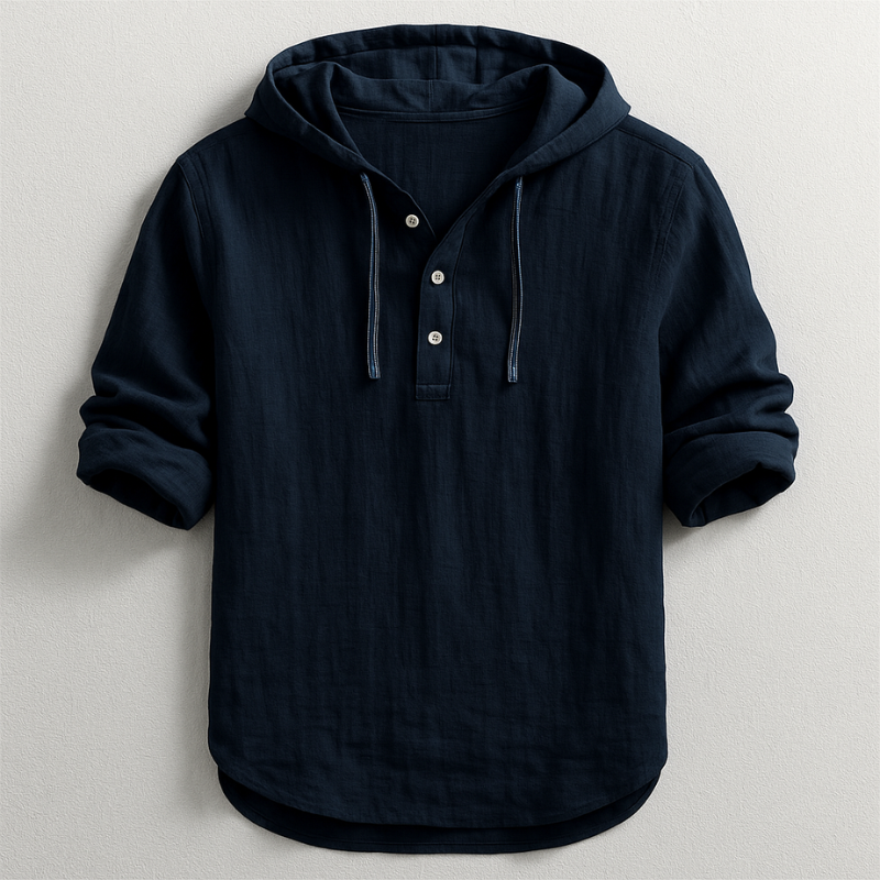 Louis | Linen Hooded Shirt