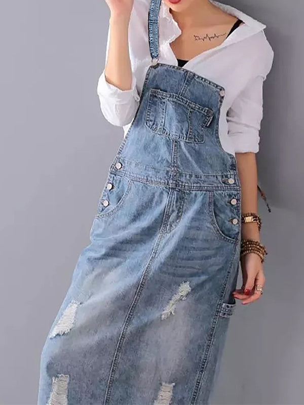 Sophie | Denim Dress with Slit