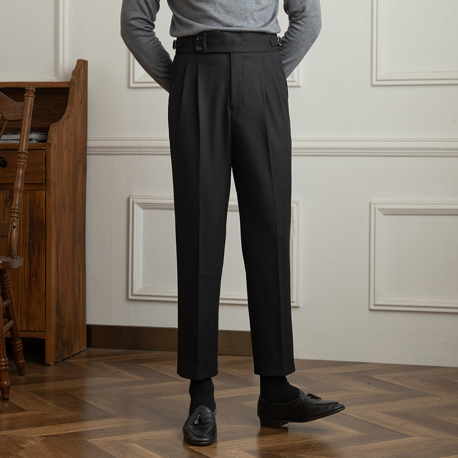 Tuscany | Chevron Wool Trousers