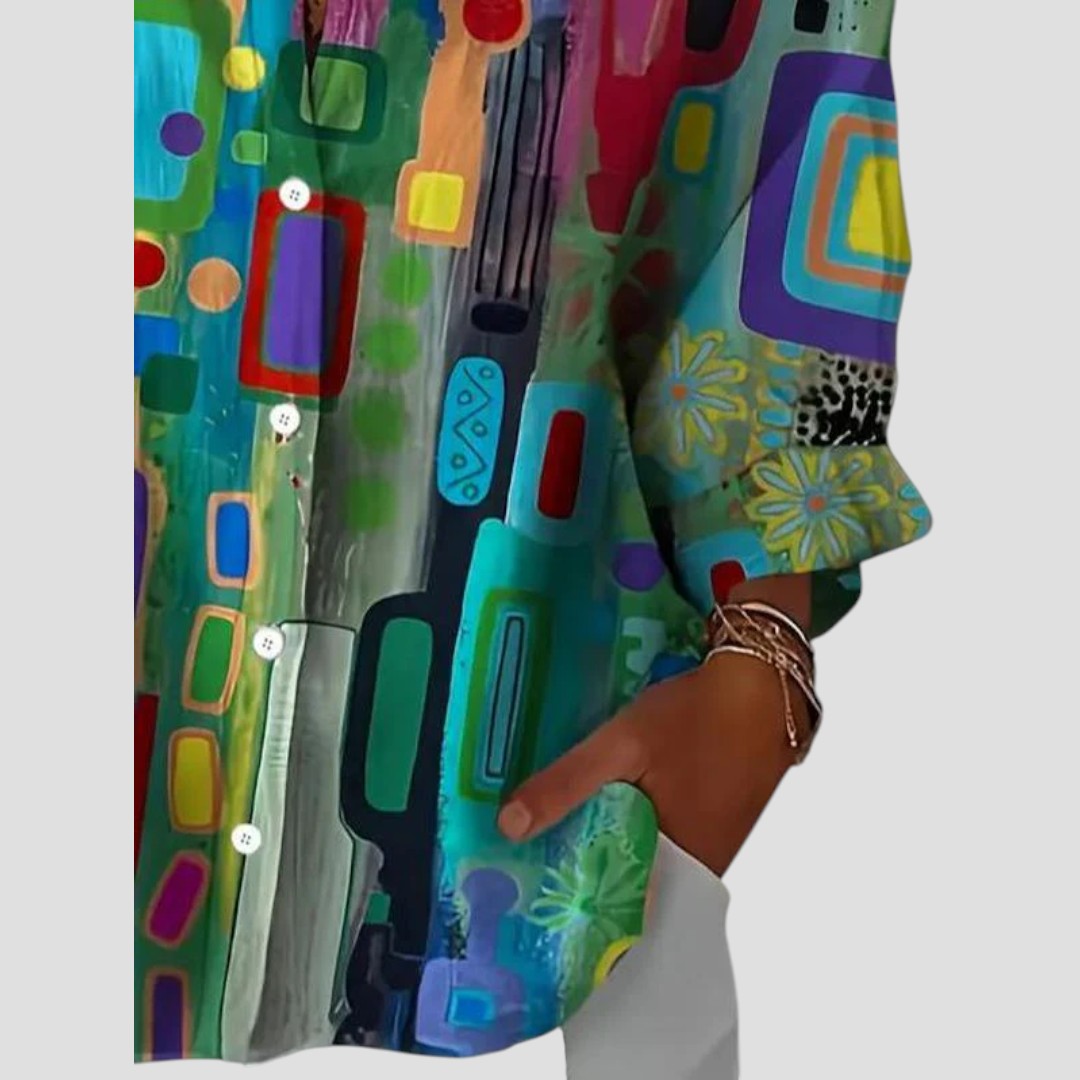 Edna | Elegant Geometric Blouse