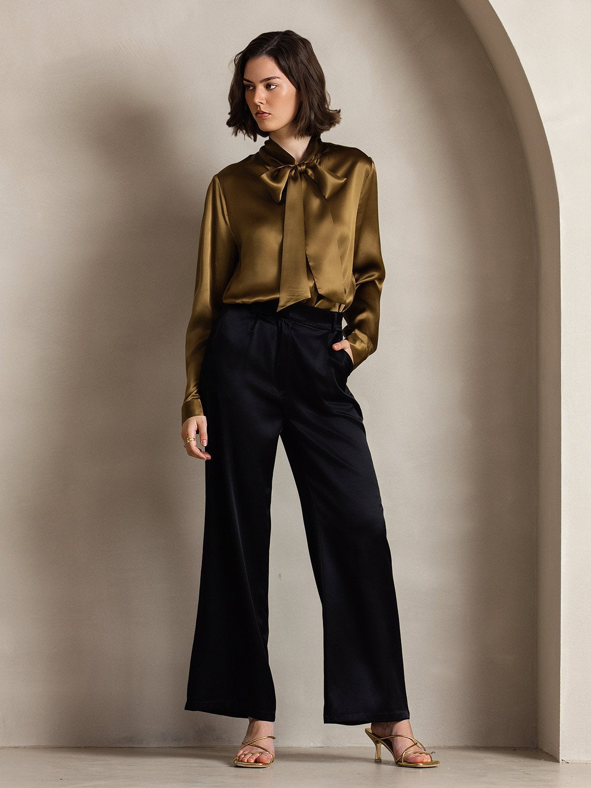 Sophia | Classic Silk Trousers