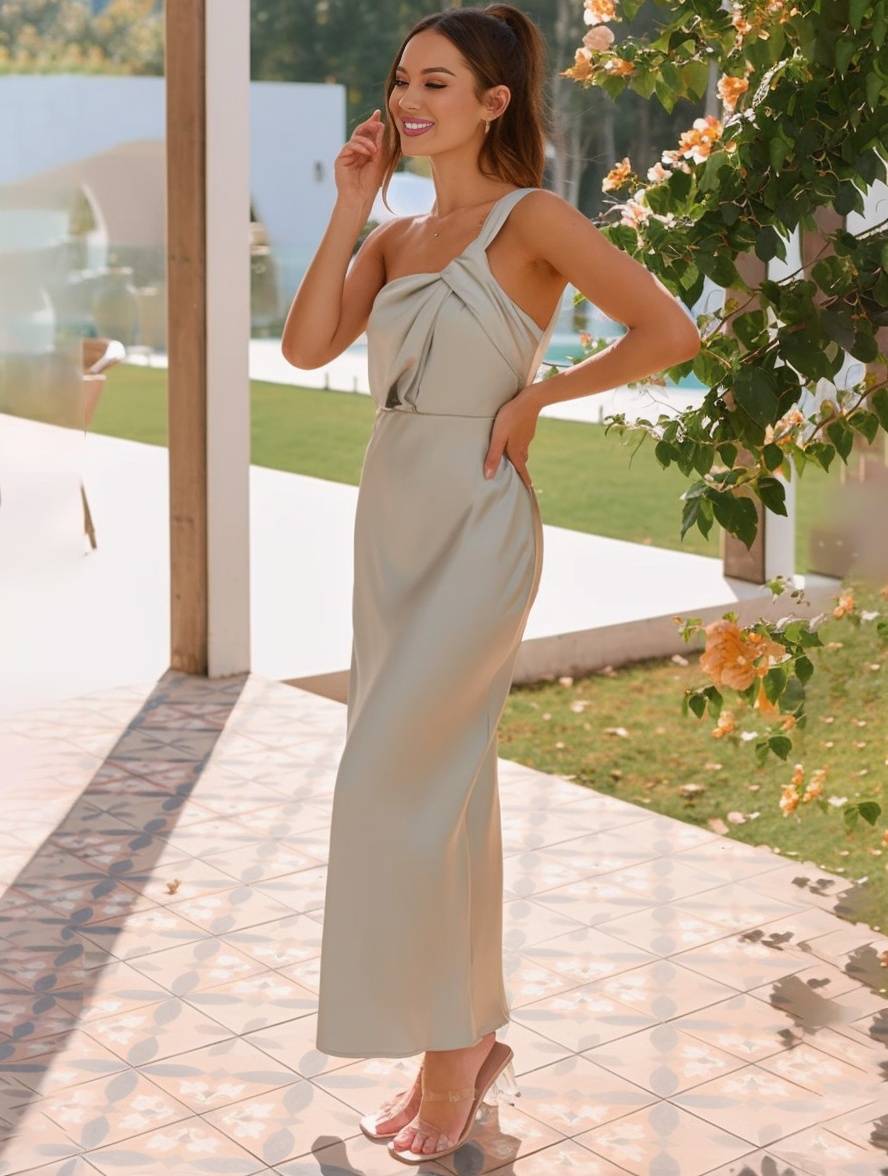 Ella | Satin Maxi Dress