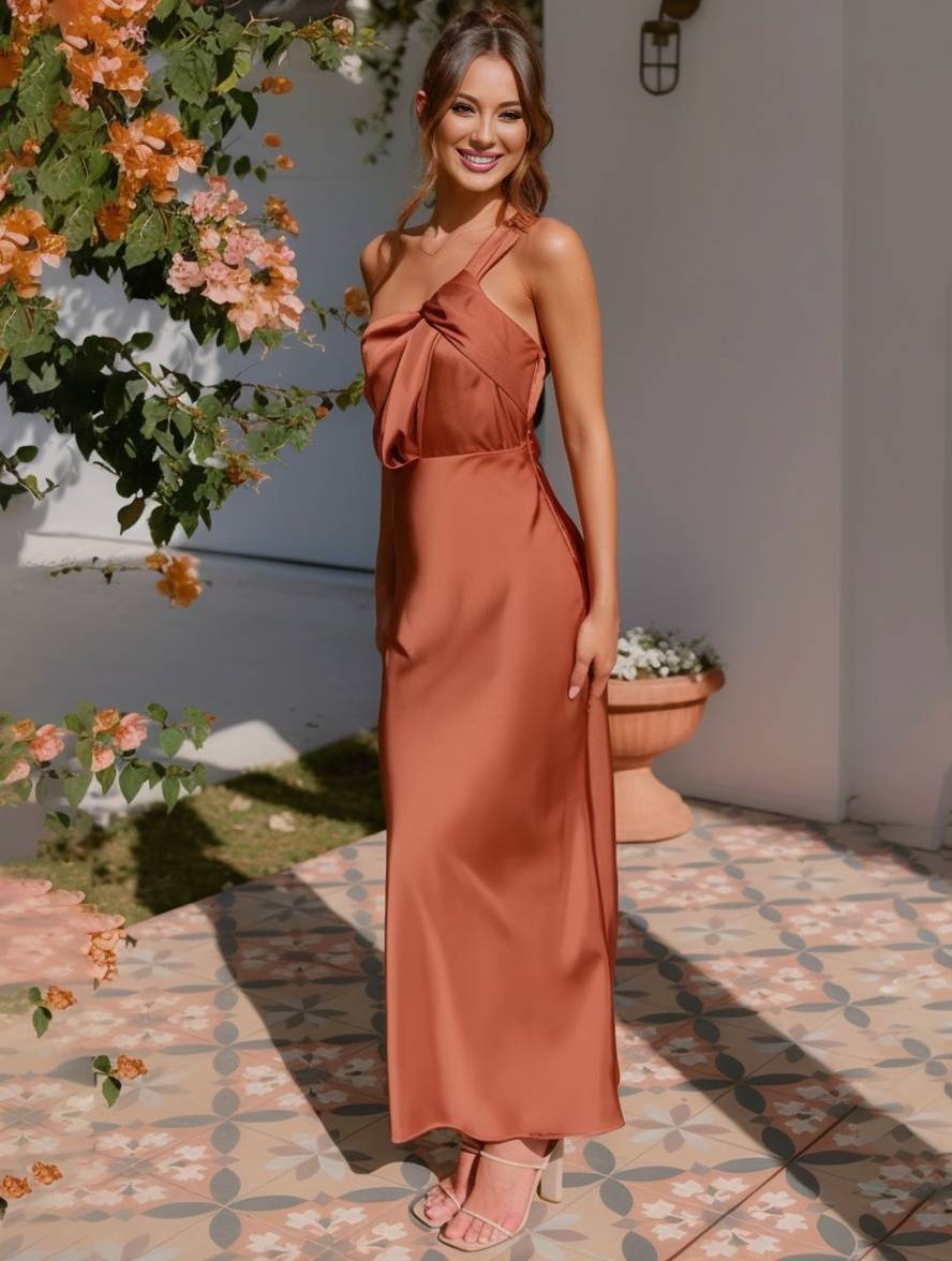 Ella | Satin Maxi Dress