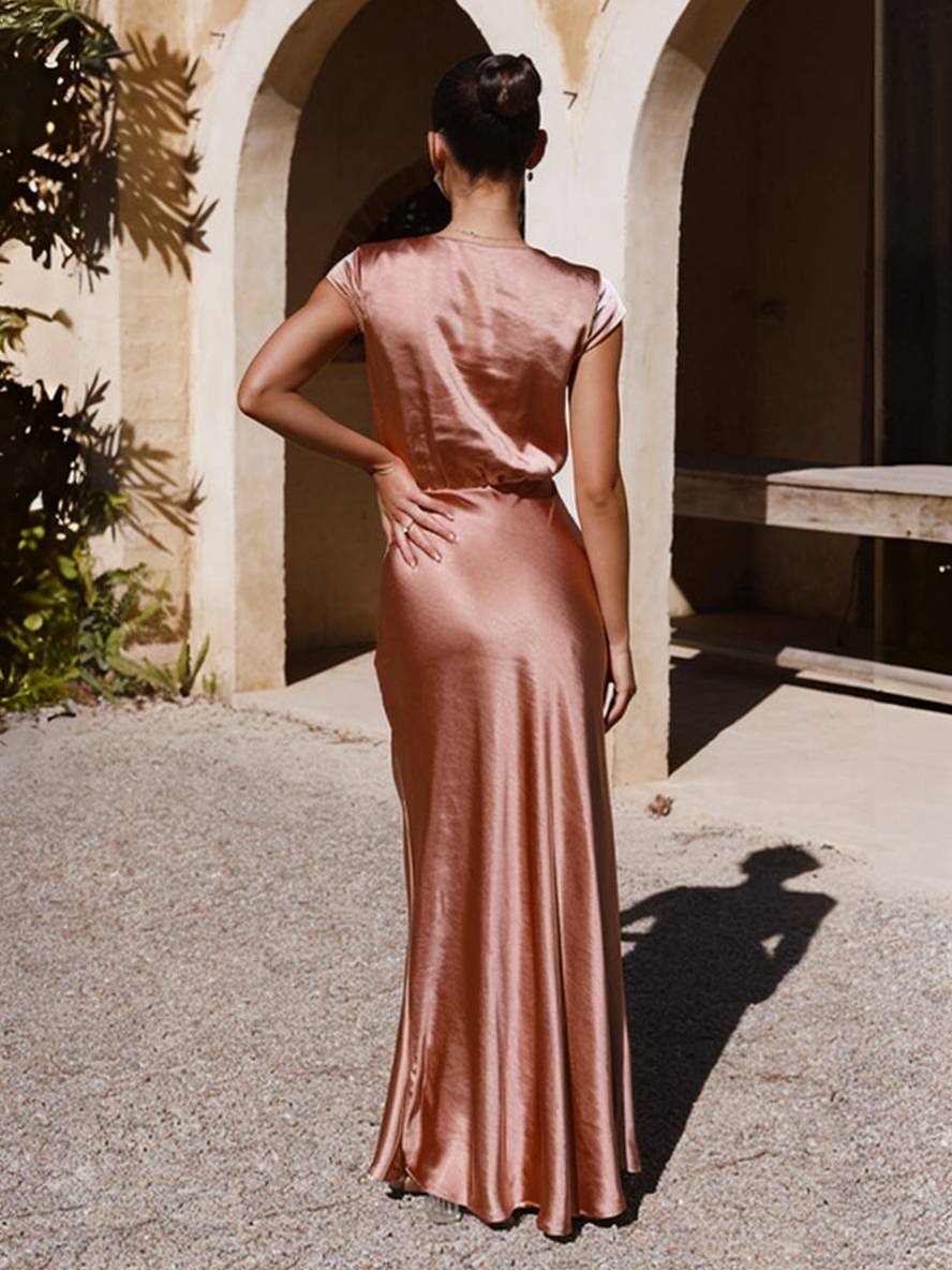 Lora | Satin Mermaid Gown