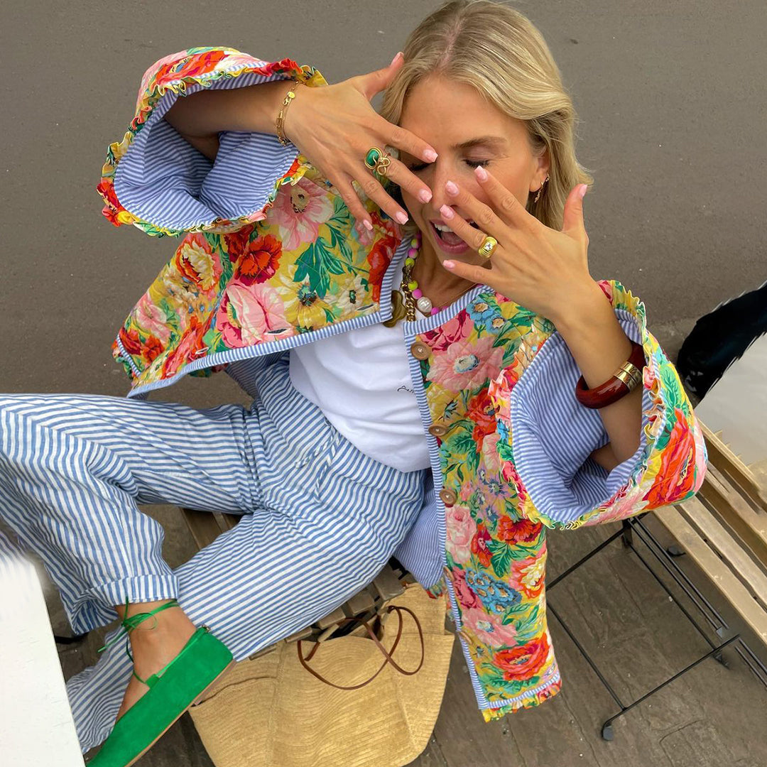 Lila | Elegant Floral Jacket