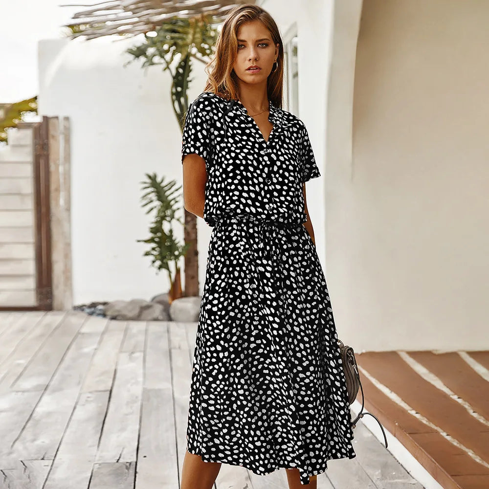 Savanna | Elegant Button Dress