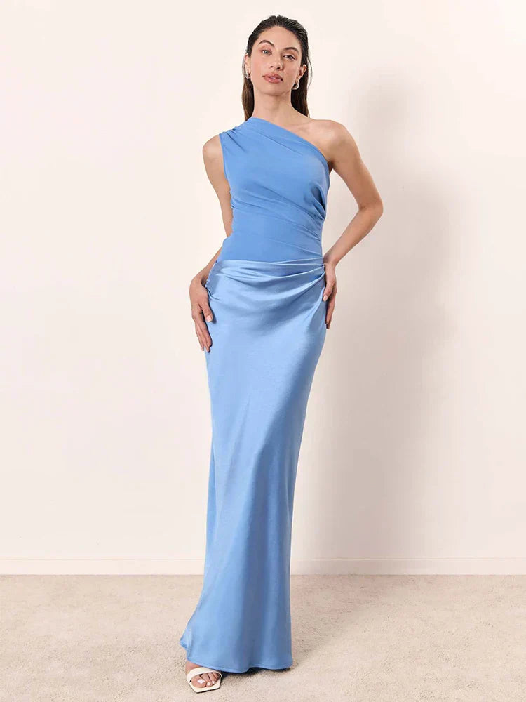Amber | Satin One-Shoulder Dress