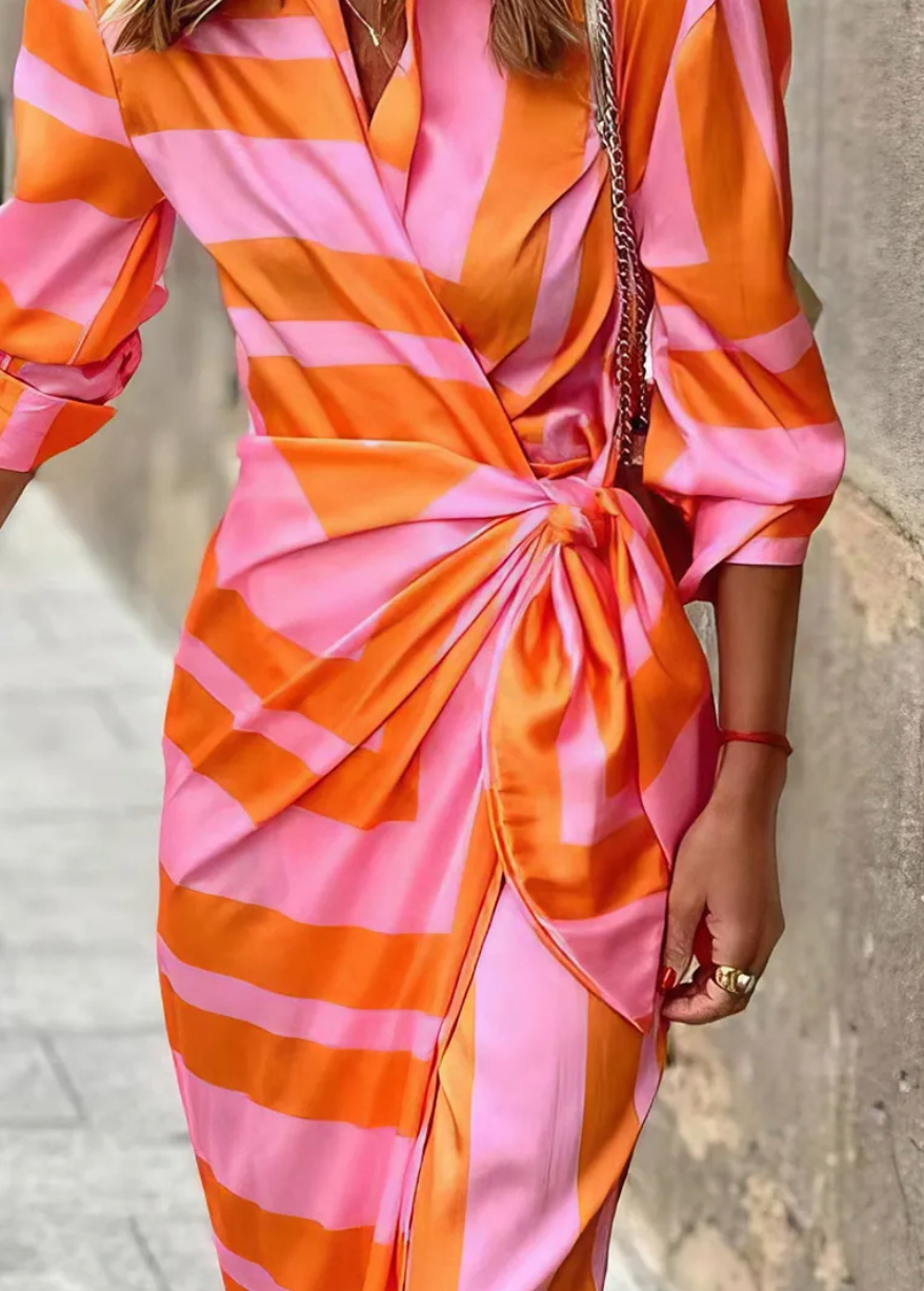 Noelia | Elegant Striped Dress
