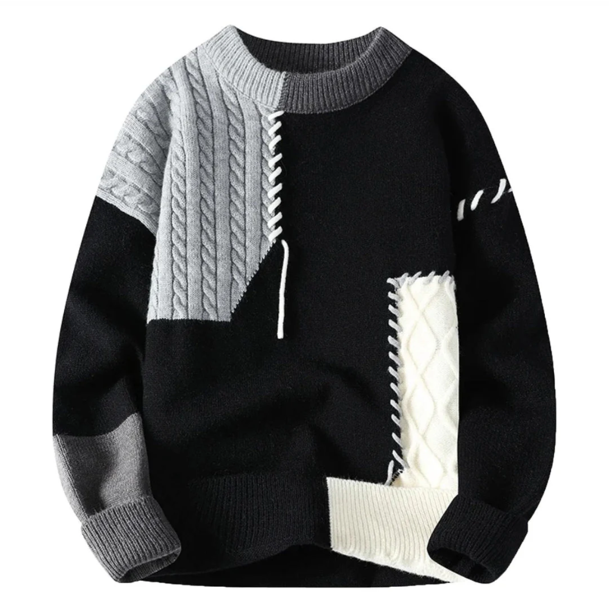 Bruno | Cozy Patchwork Pullover