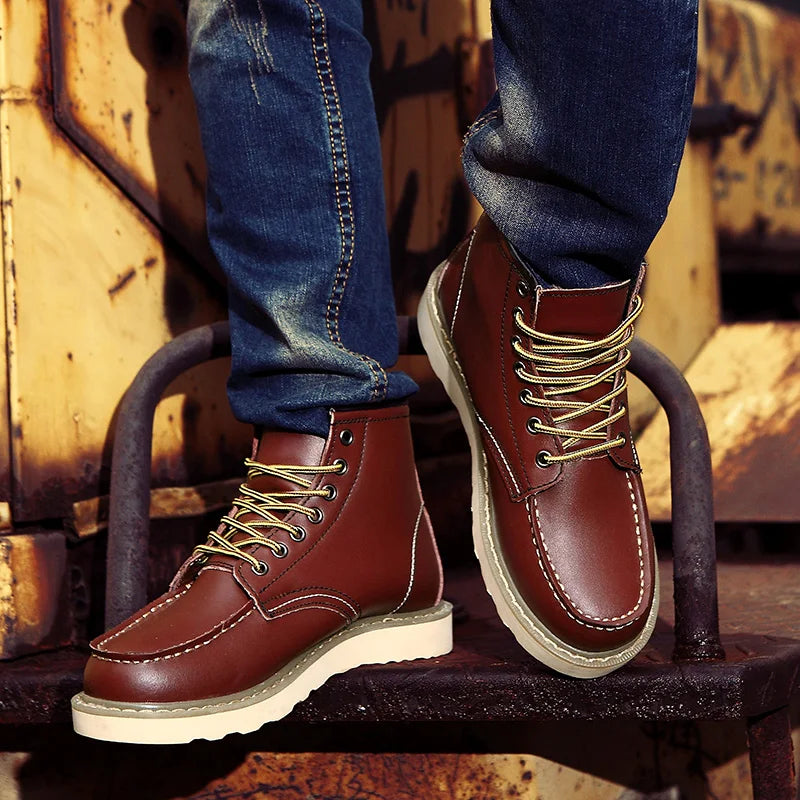Milo | Retro Leather Boots