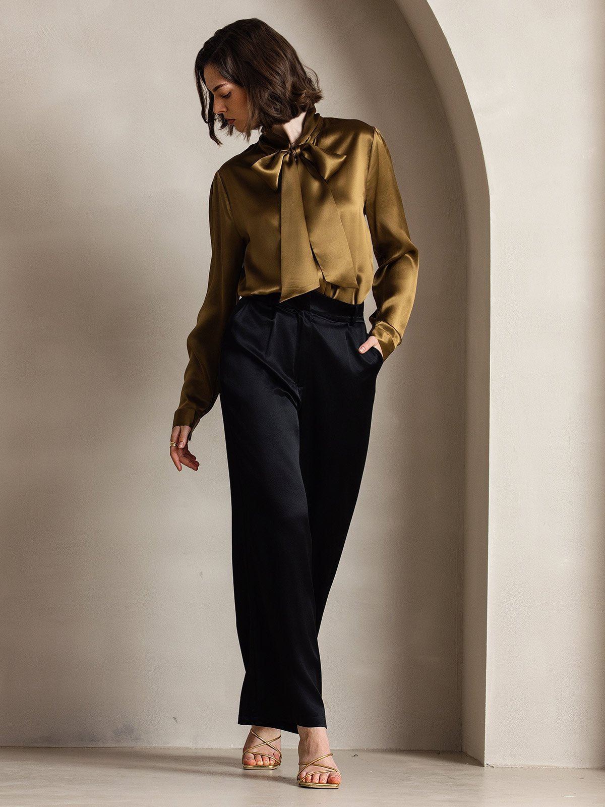 Sophia | Classic Silk Trousers
