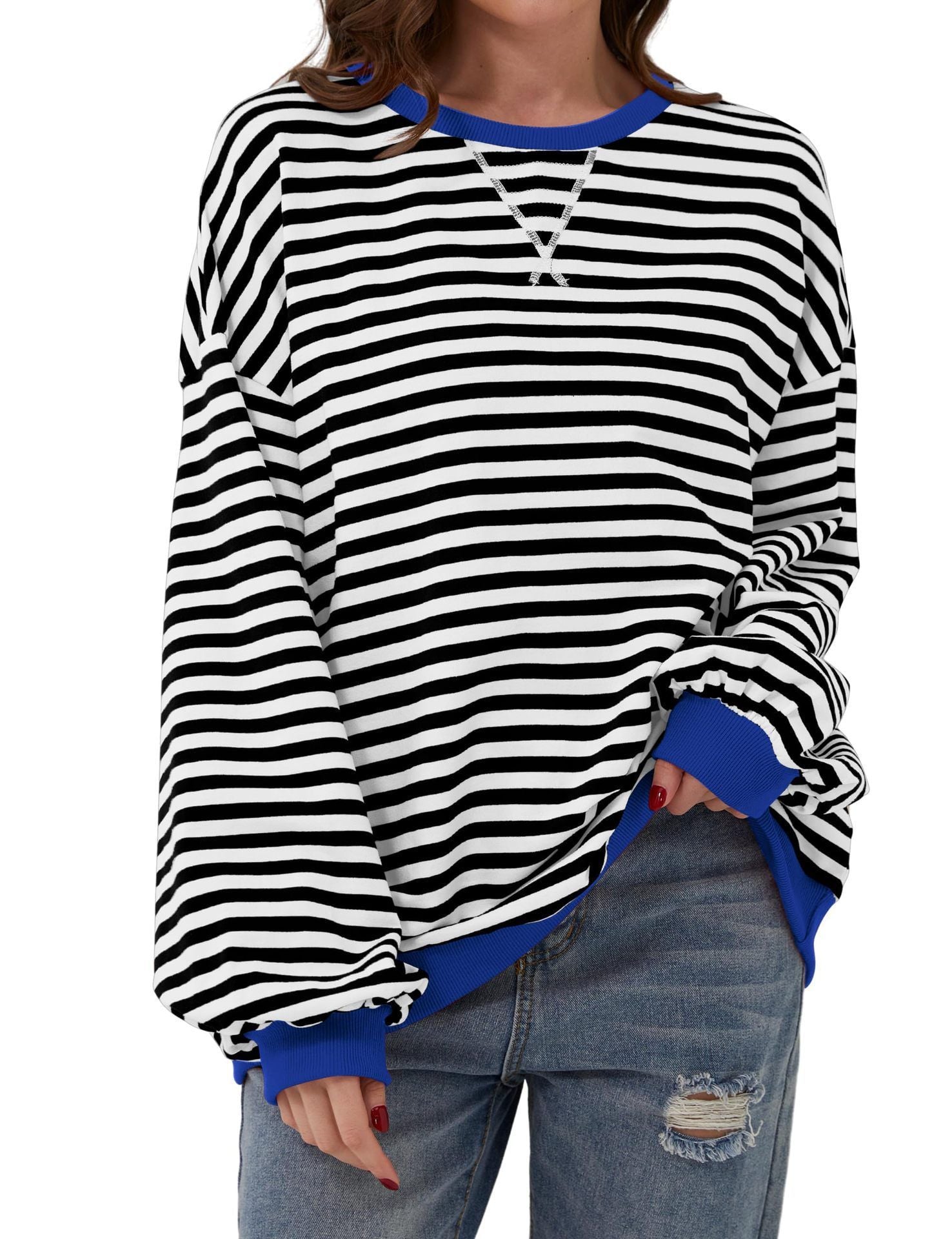 Alisa | Chic Striped Sweatshirt
