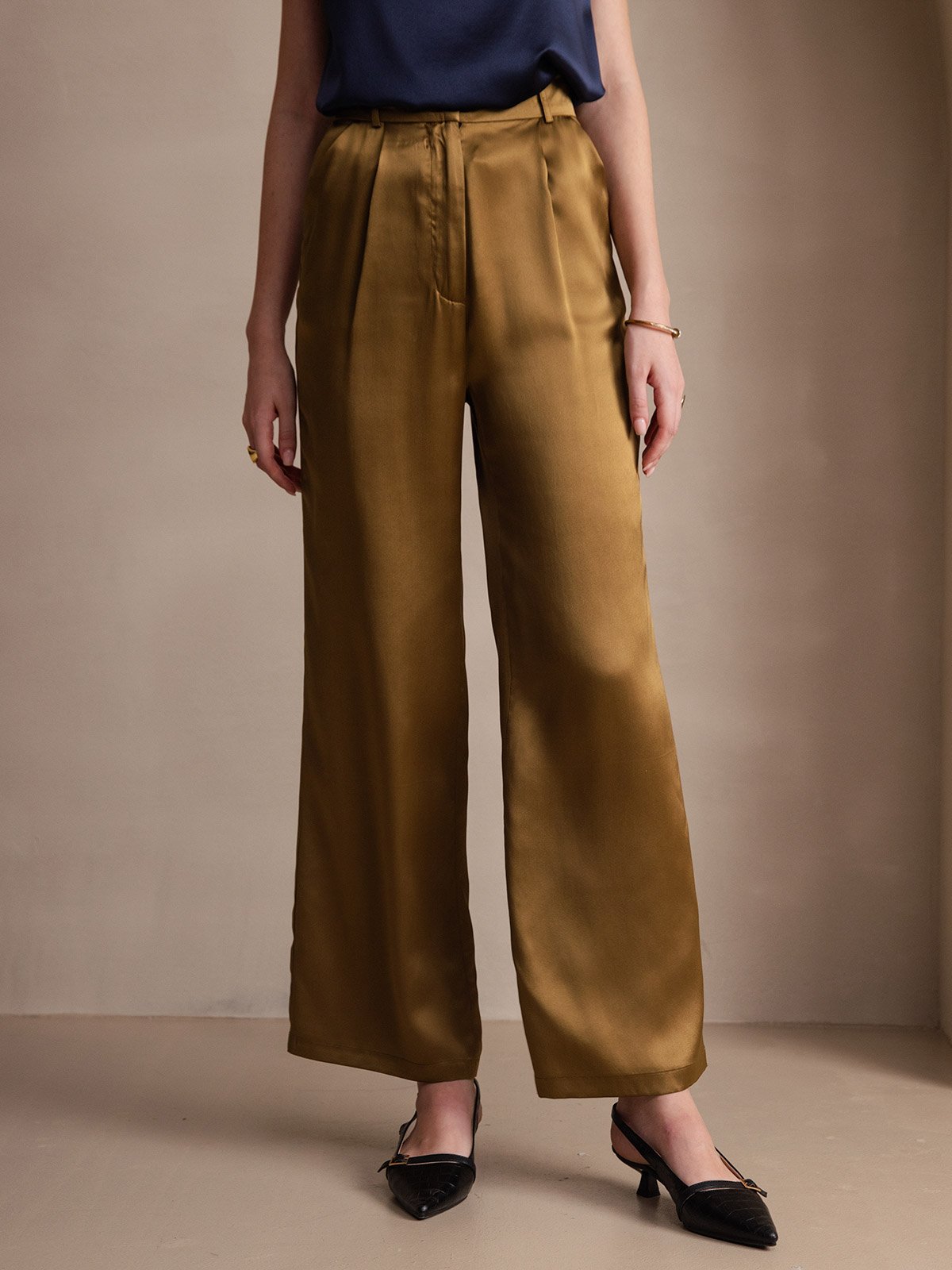 Sophia | Classic Silk Trousers