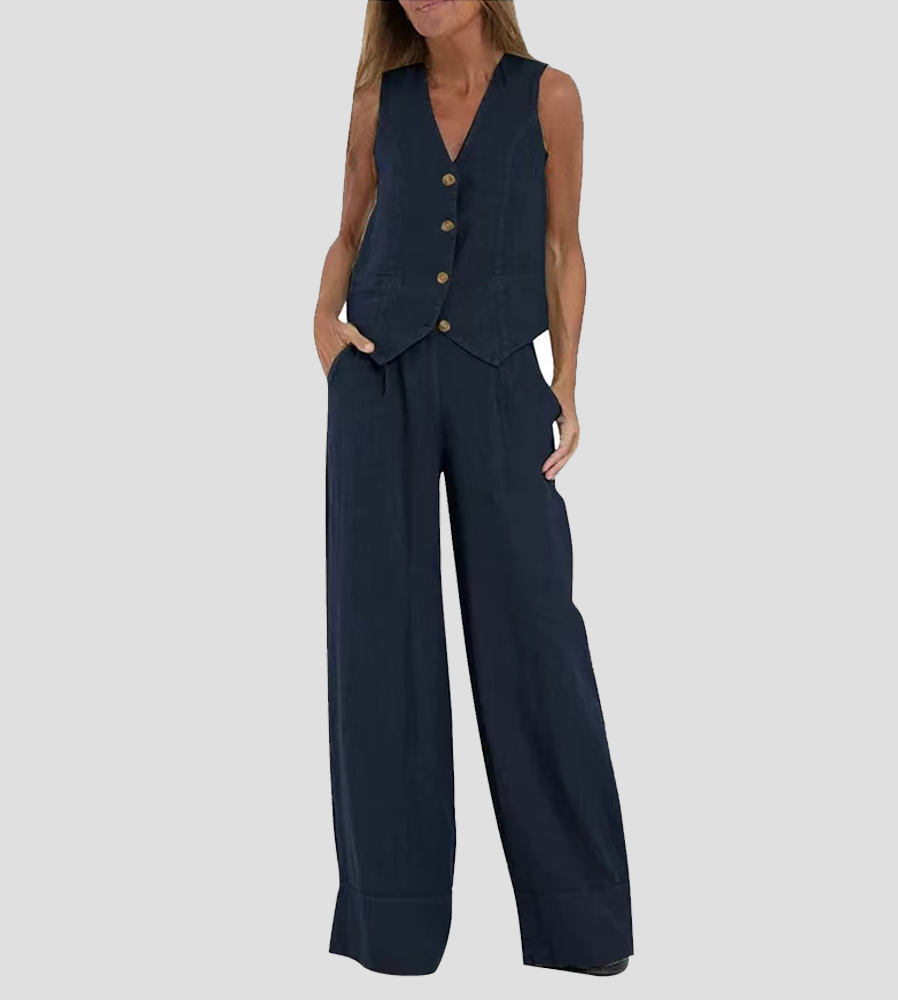 Aira | Chic Vest & Wide Pants