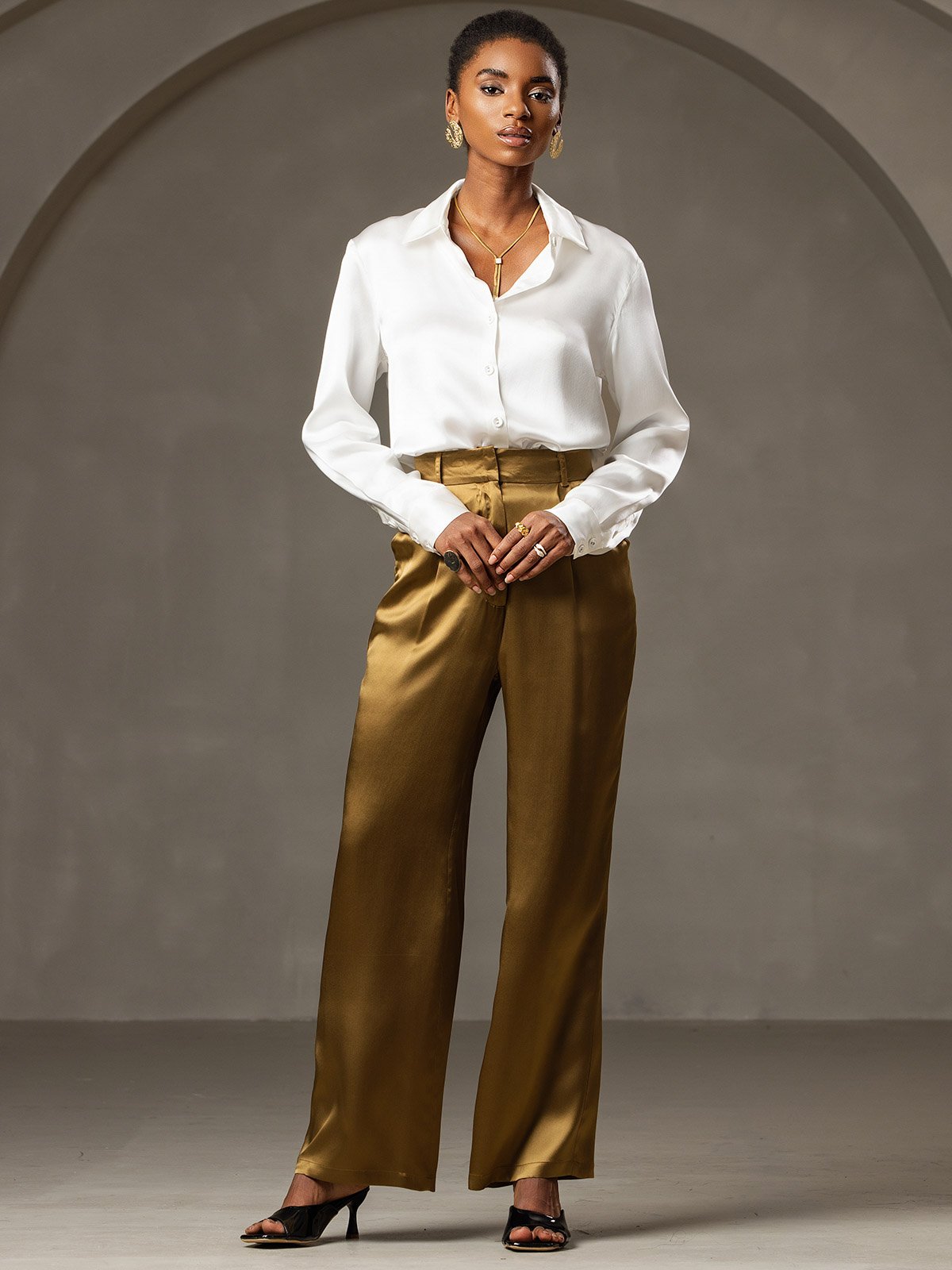 Sophia | Classic Silk Trousers