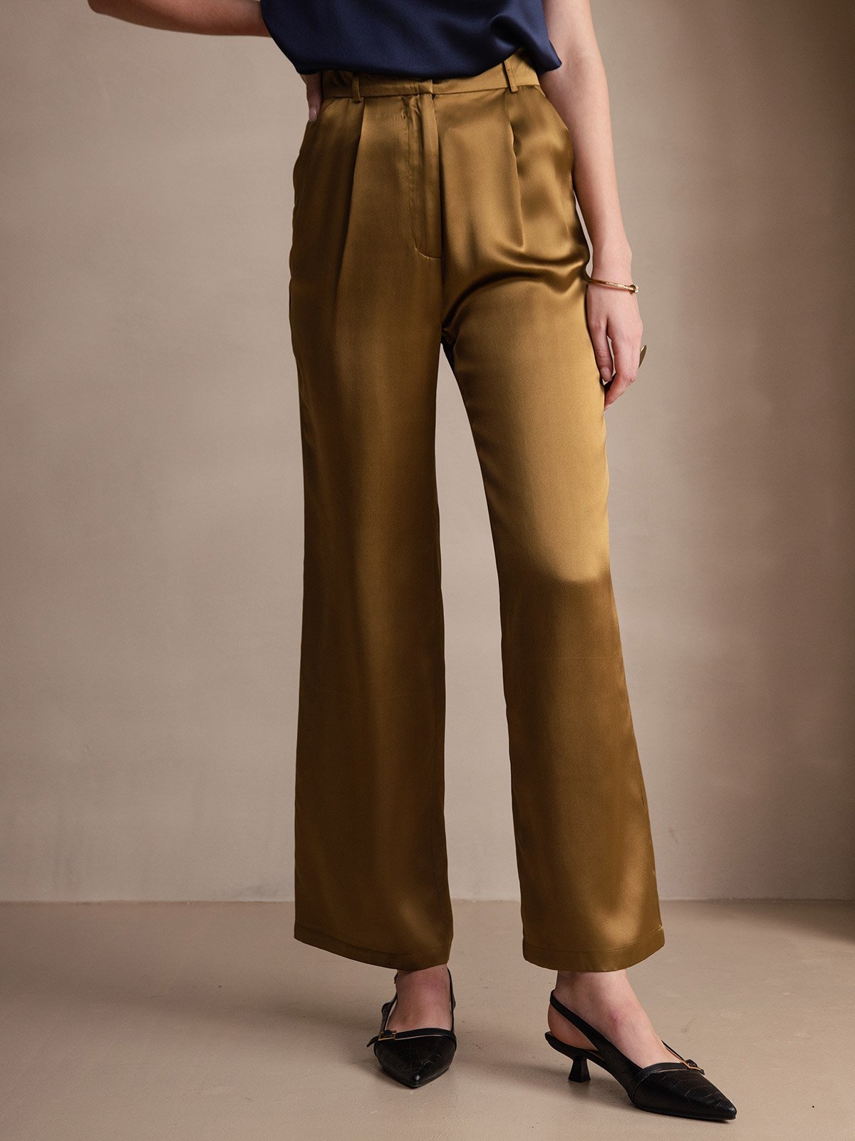 Sophia | Classic Silk Trousers
