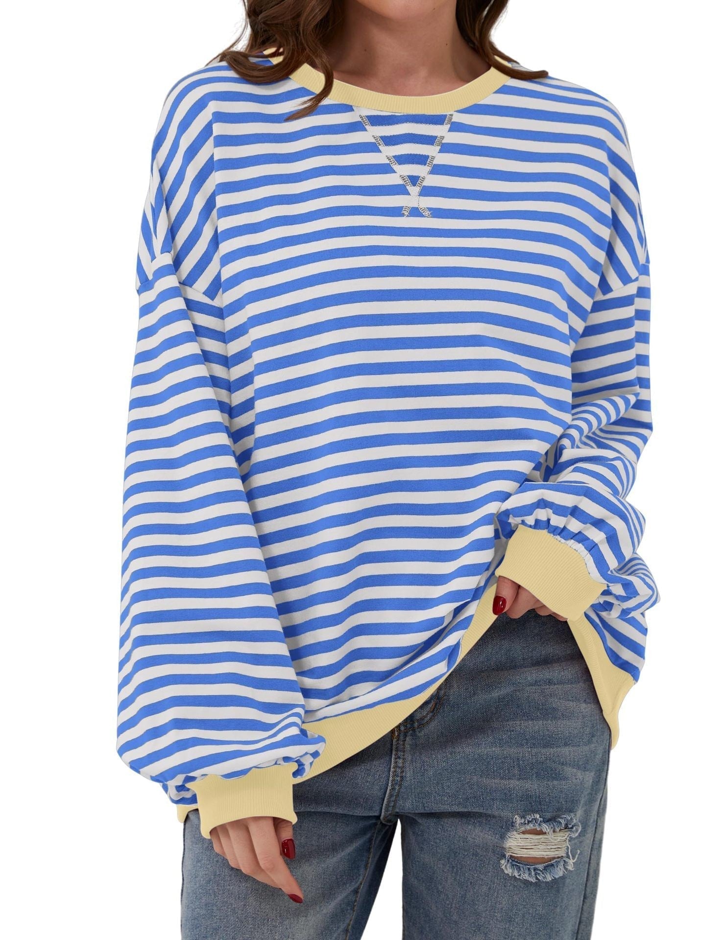 Alisa | Chic Striped Sweatshirt
