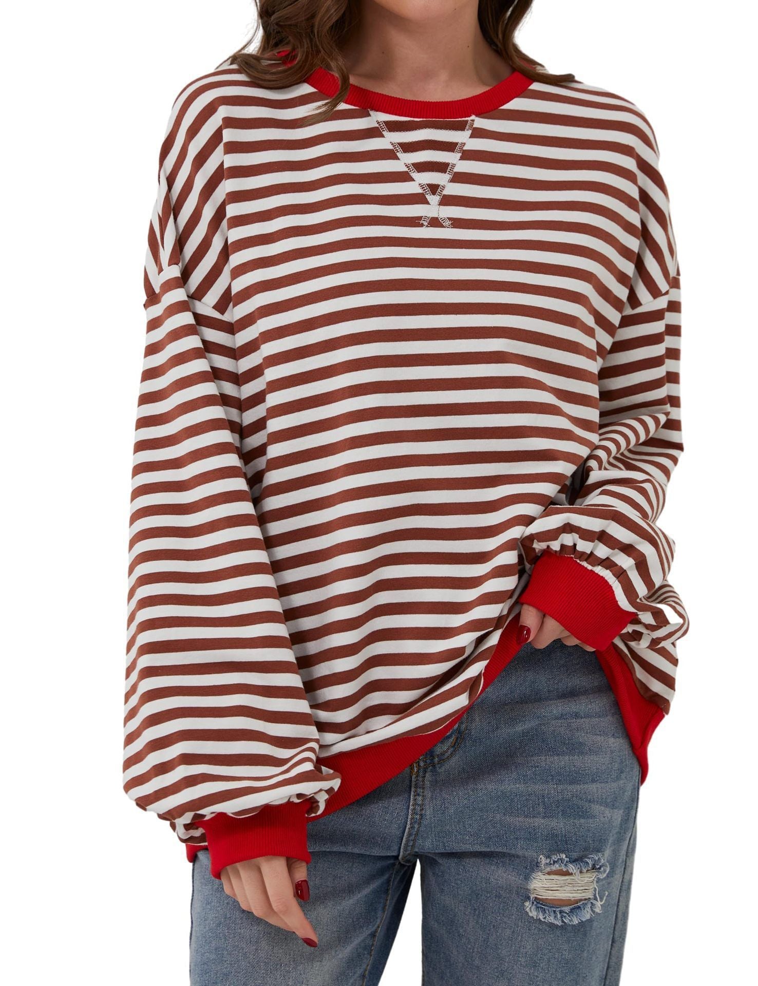 Alisa | Chic Striped Sweatshirt