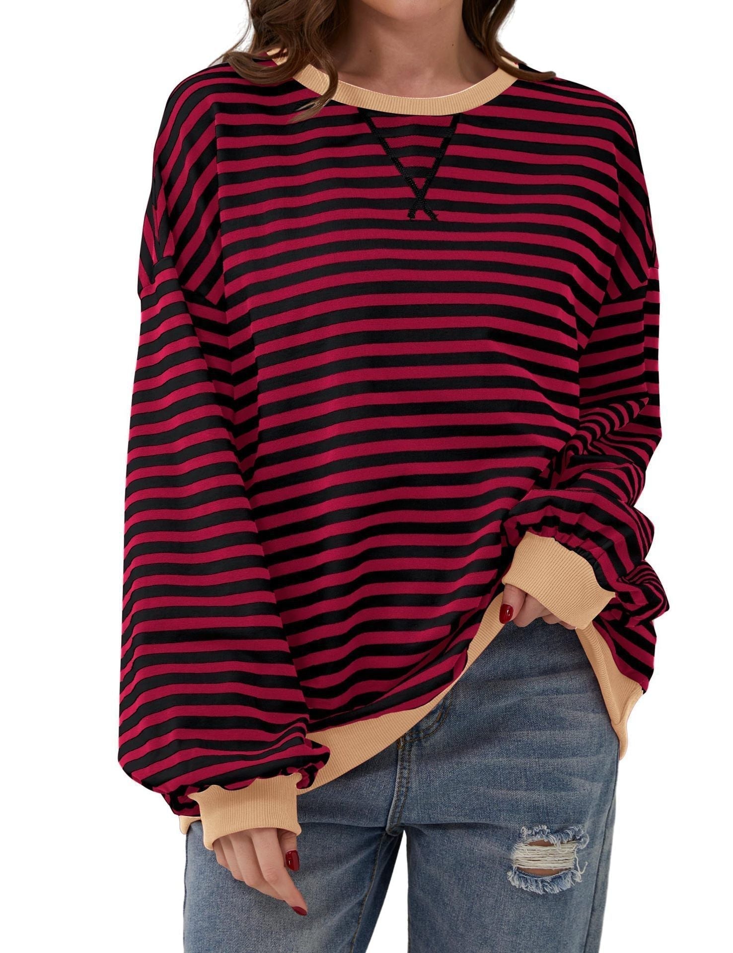 Alisa | Chic Striped Sweatshirt