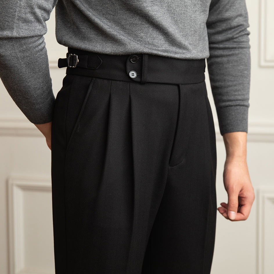 Tuscany | Chevron Wool Trousers