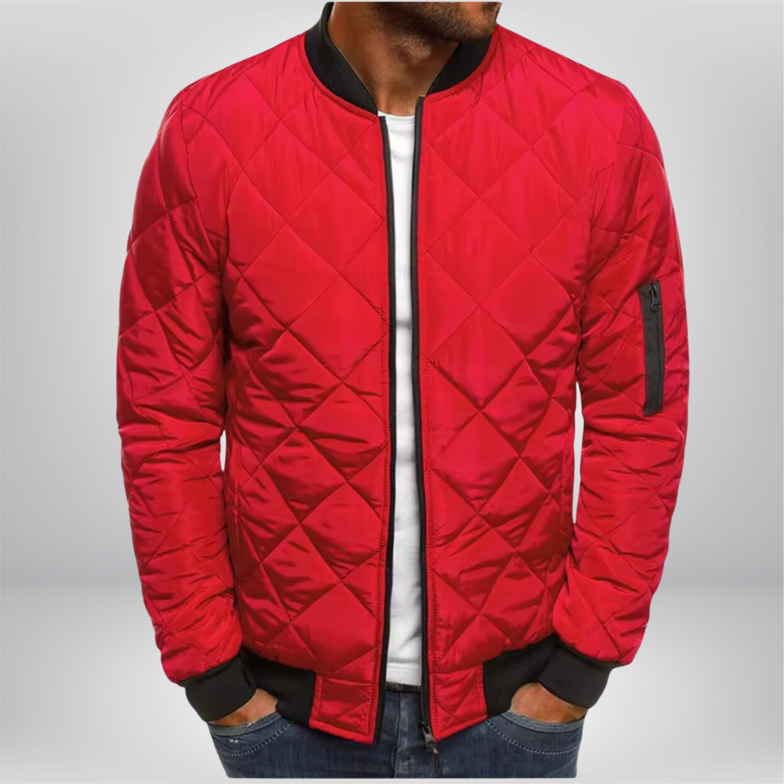 Max | Quilted Bomber Jacket