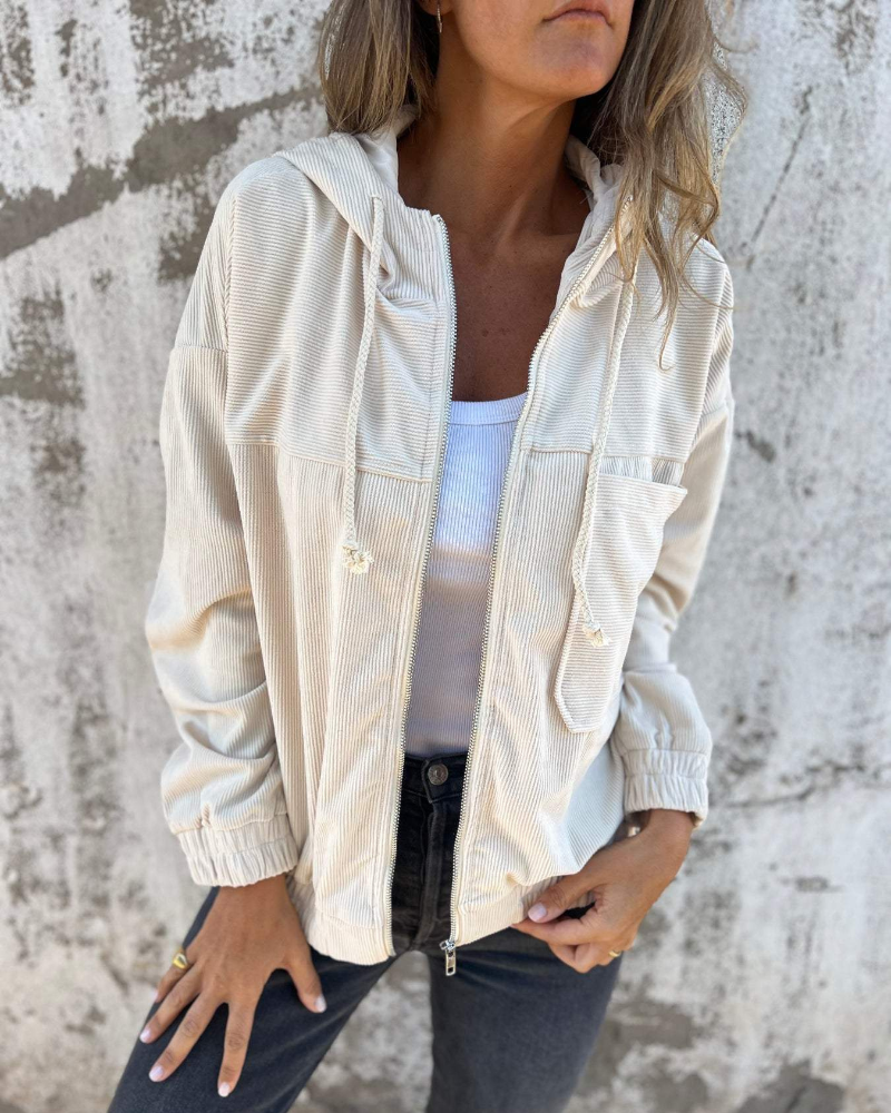 Ella | Velvet Hooded Jacket