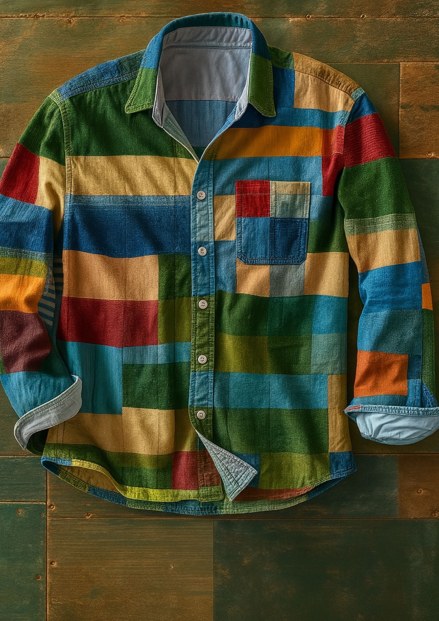 George | Élégante Chemise Patchwork