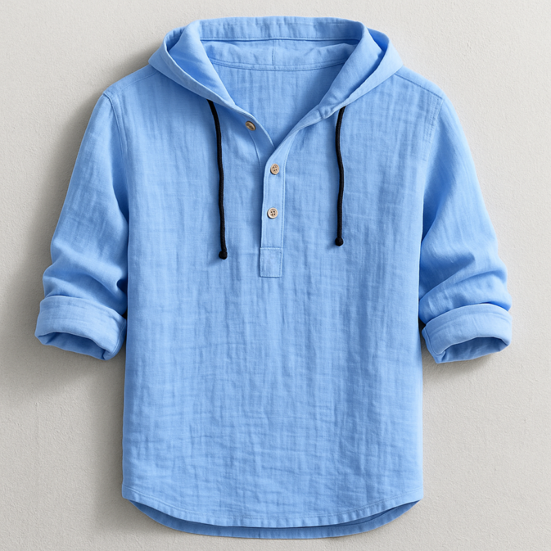 Louis | Linen Hooded Shirt