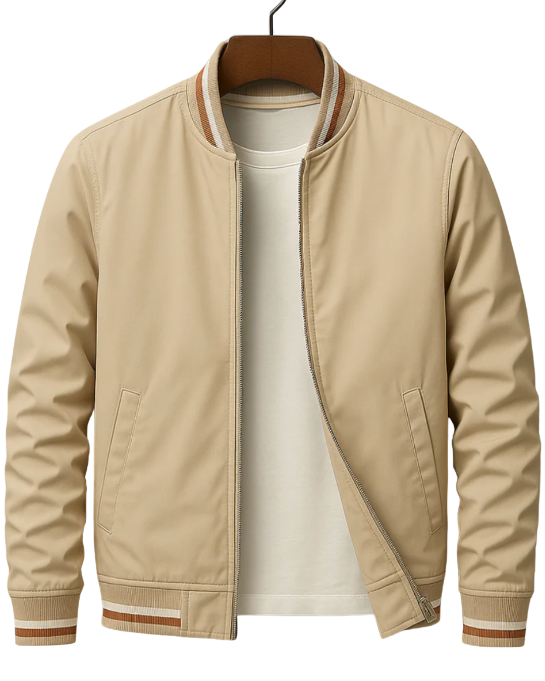 Alex | Elegant Striped Bomber