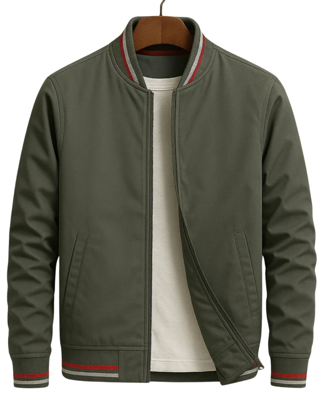 Alex | Elegant Striped Bomber