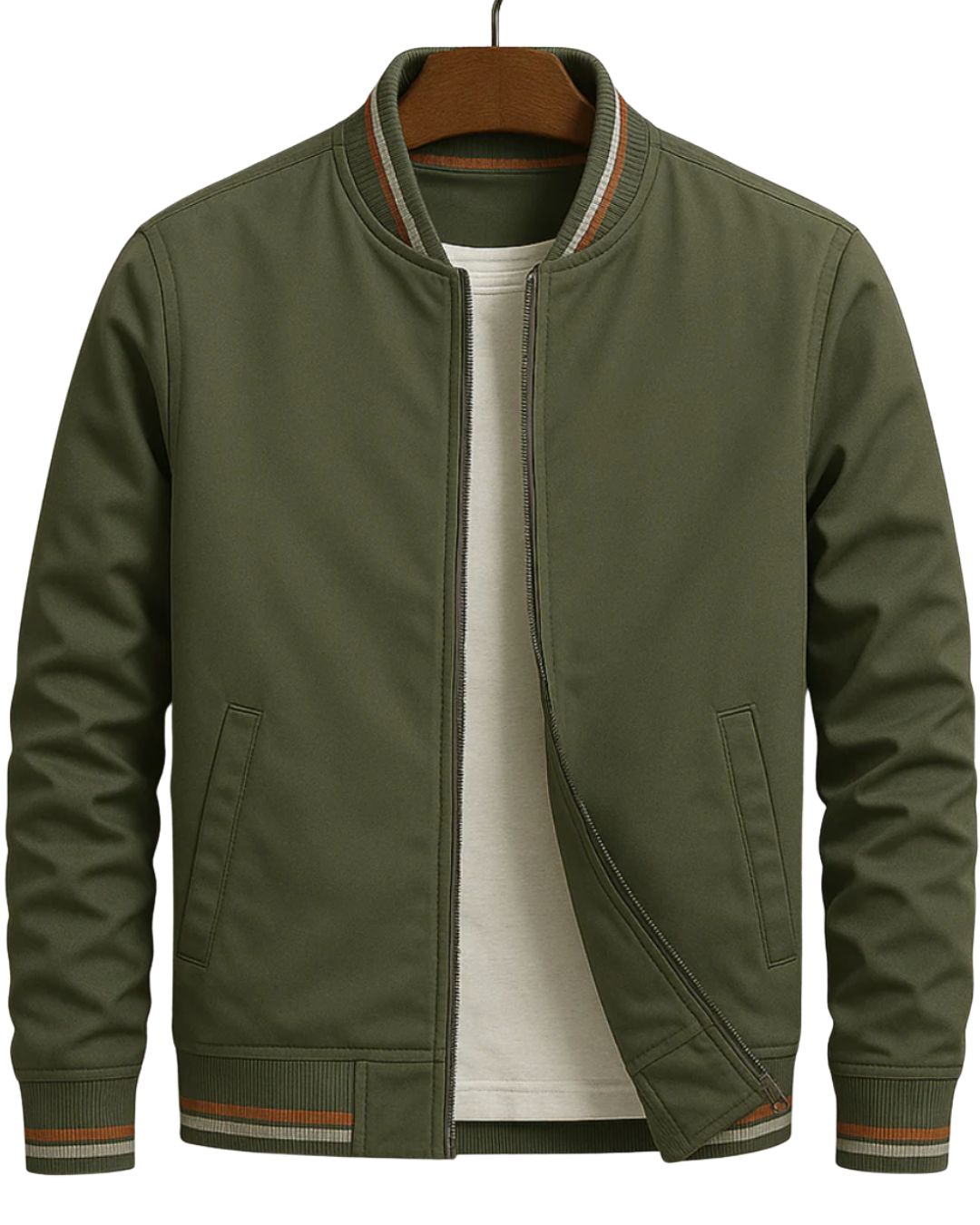 Alex | Elegant Striped Bomber