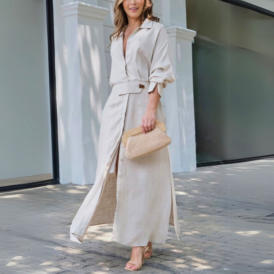 Jeanette | Elegant V-Neck Dress