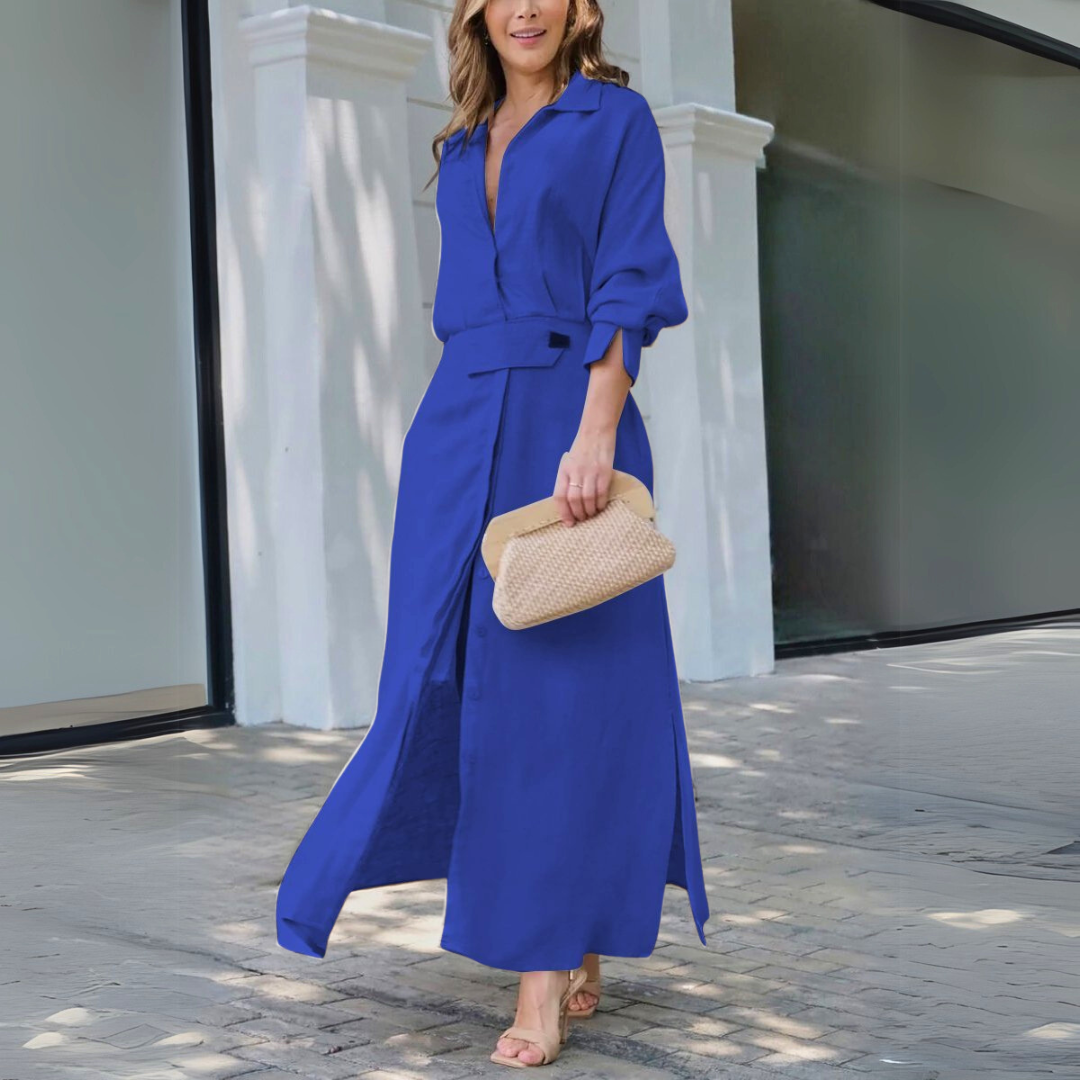 Jeanette | Elegant V-Neck Dress
