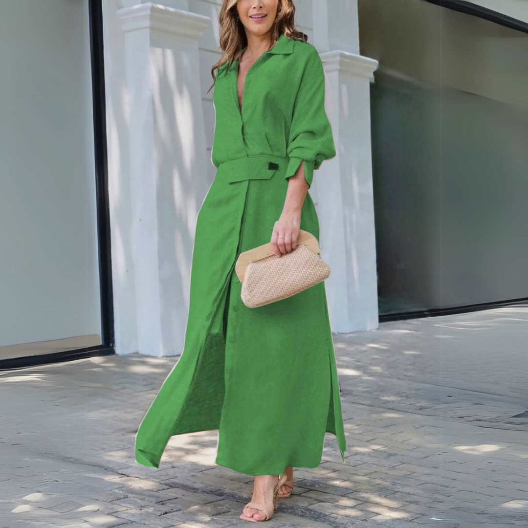 Jeanette | Elegant V-Neck Dress