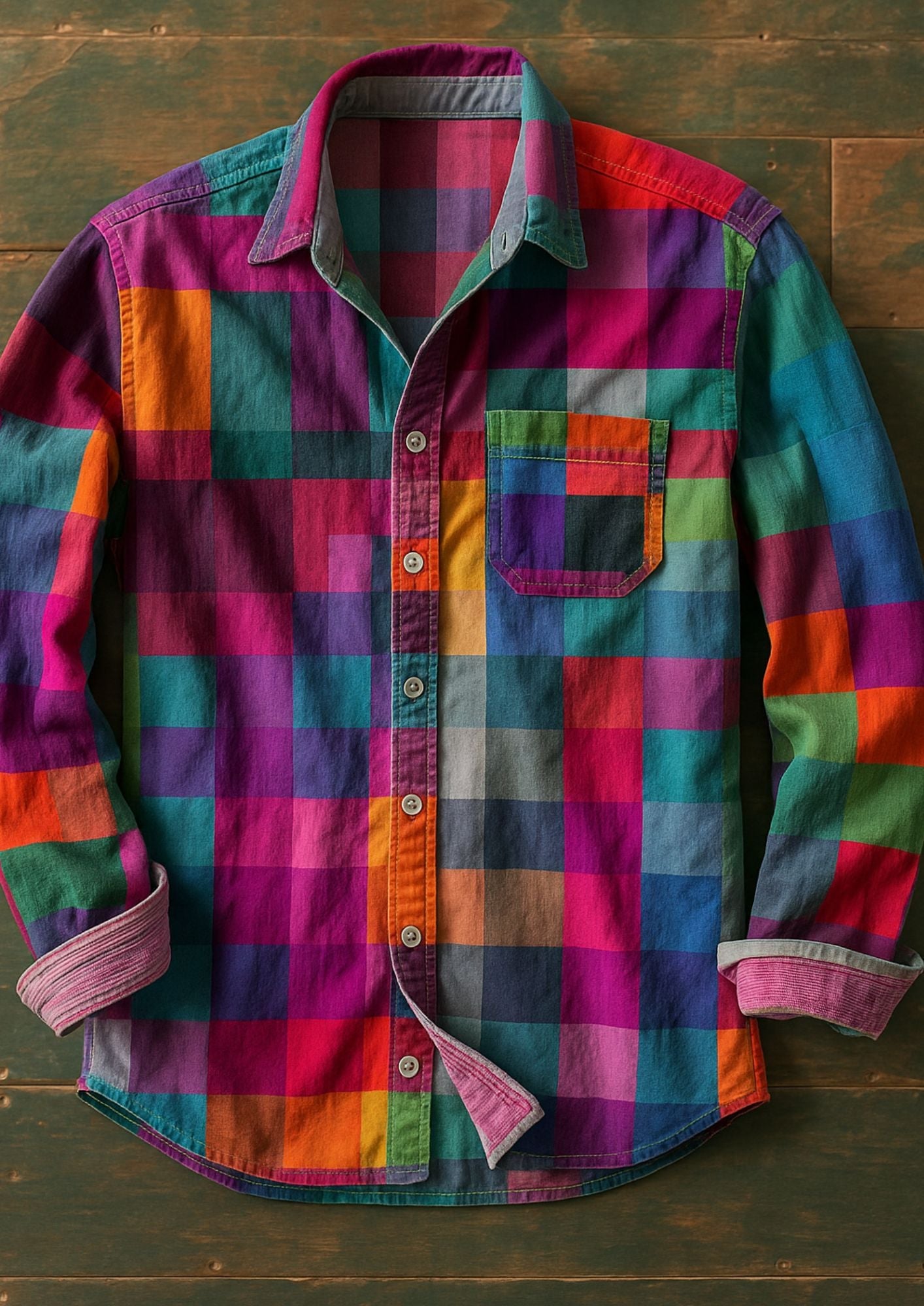 George | Élégante Chemise Patchwork