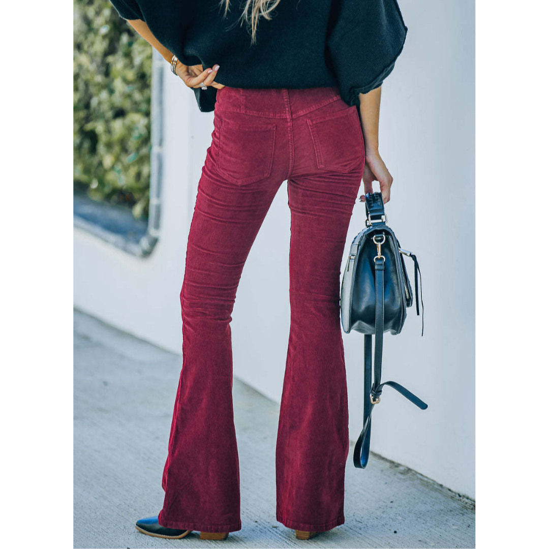 Sofia | Velvet Flare Pants