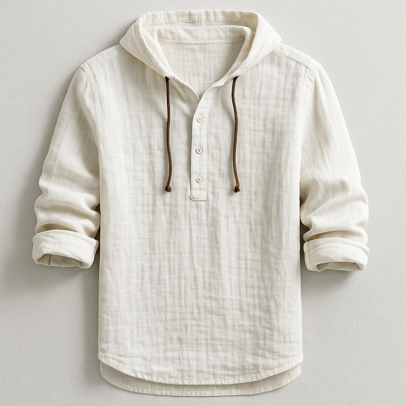 Louis | Linen Hooded Shirt