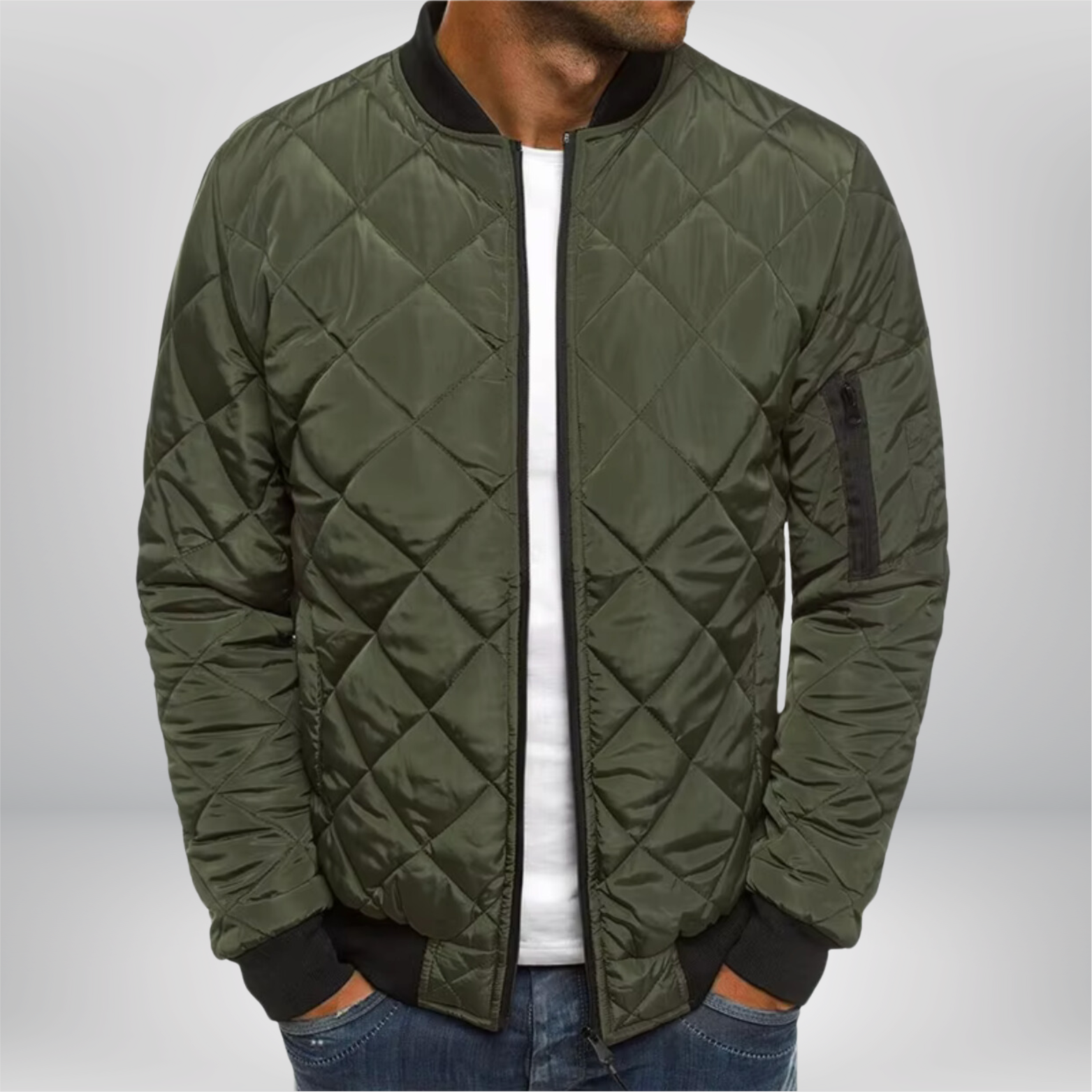 Max | Quilted Bomber Jacket