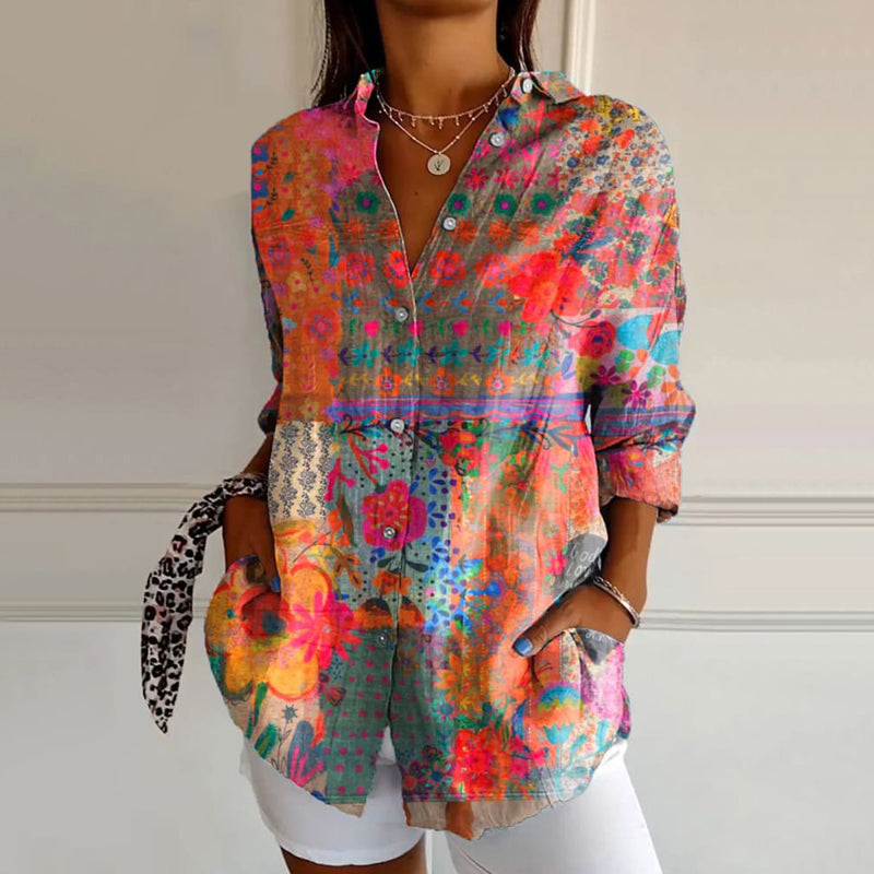 Joan | Vintage Floral Blouse