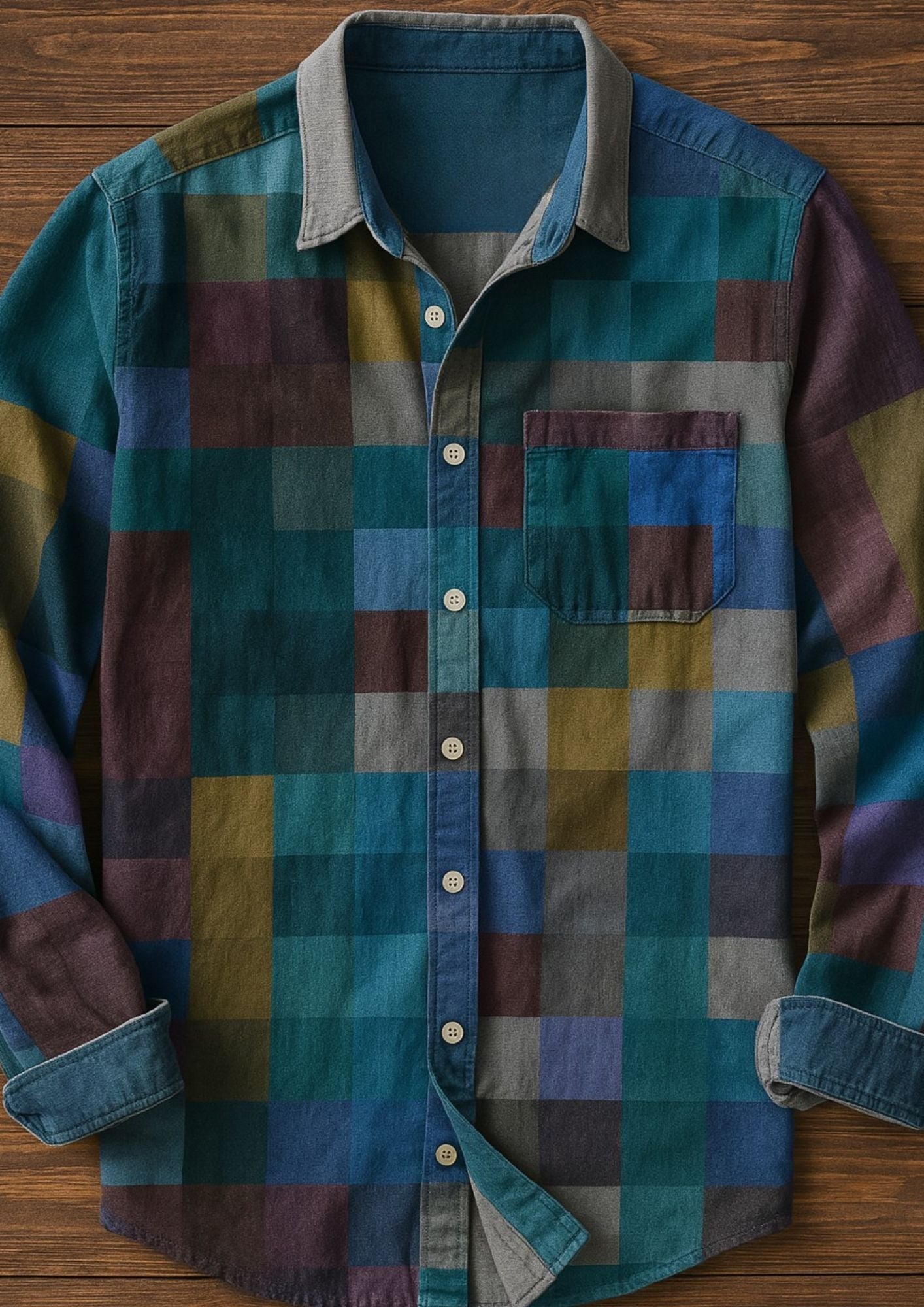 George | Élégante Chemise Patchwork