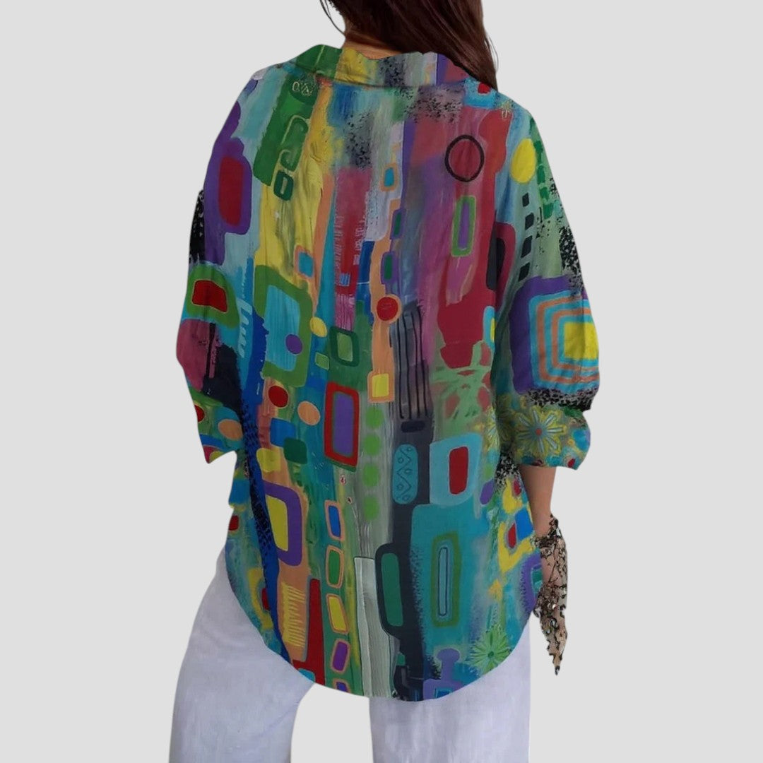 Edna | Elegant Geometric Blouse