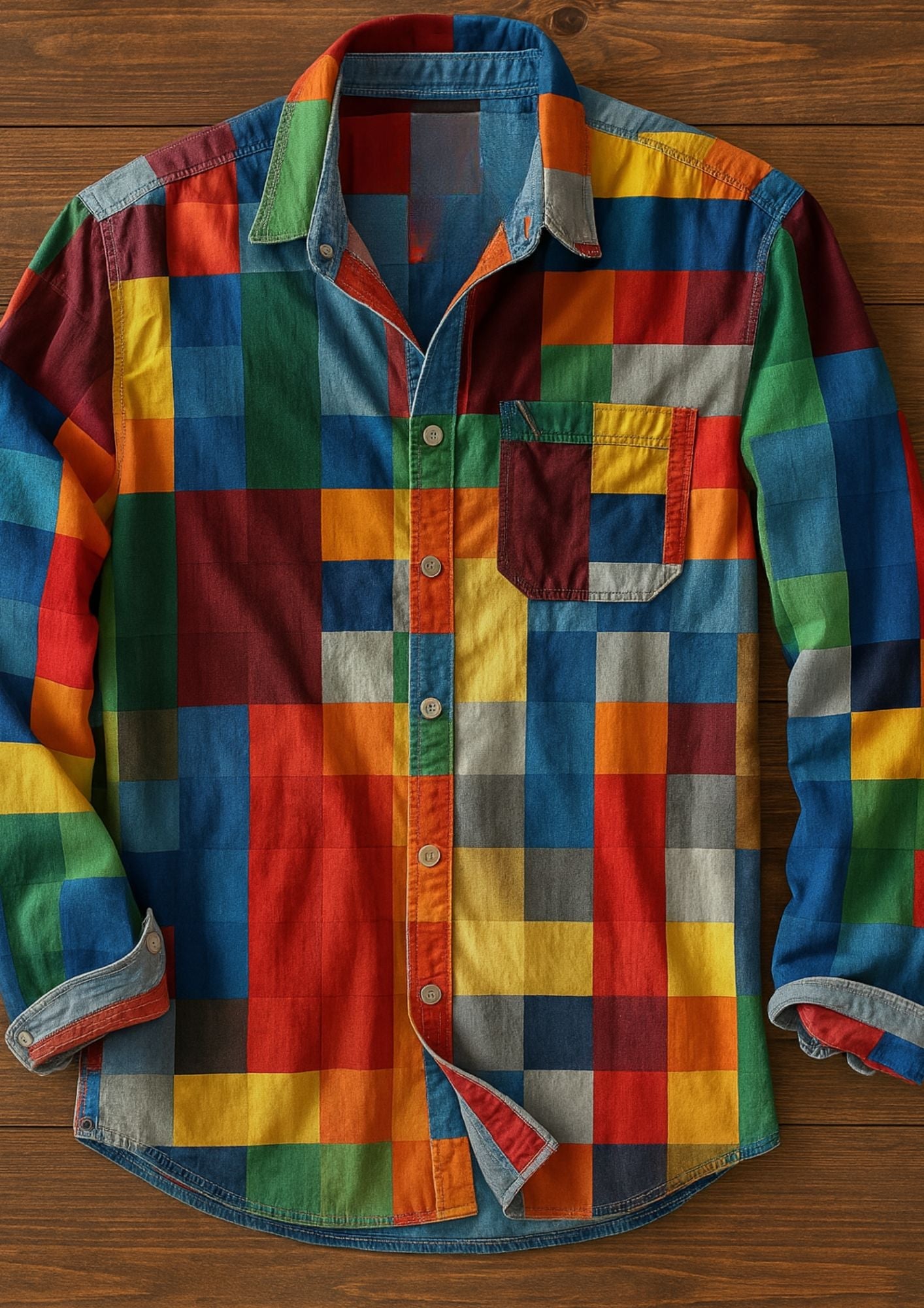 George | Élégante Chemise Patchwork